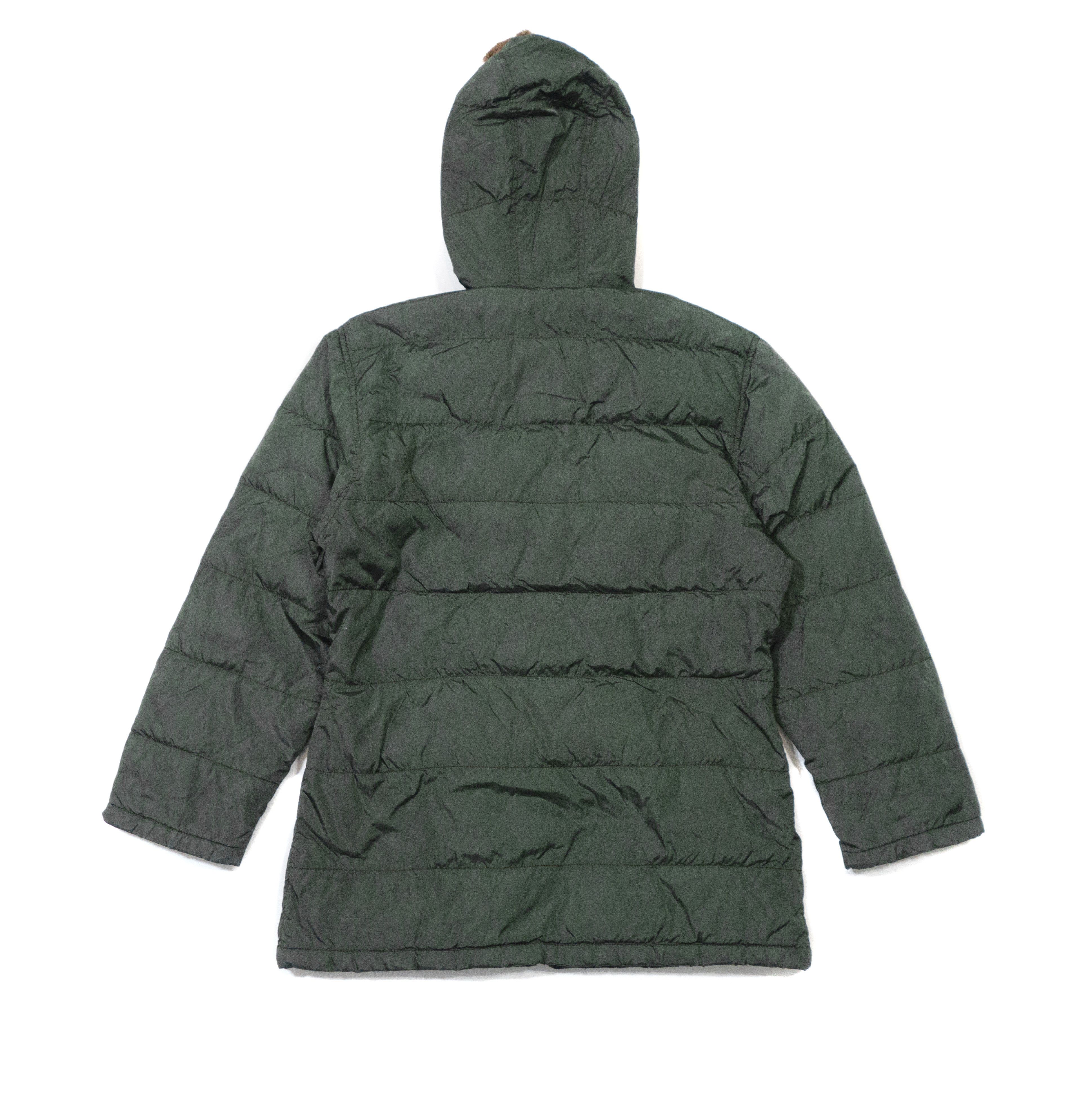 Prada 00s Quilted Nylon Down Beaver Fur Trim Parka Jacket Archive Size L / US 10 / IT 46 - 2 Thumbnail