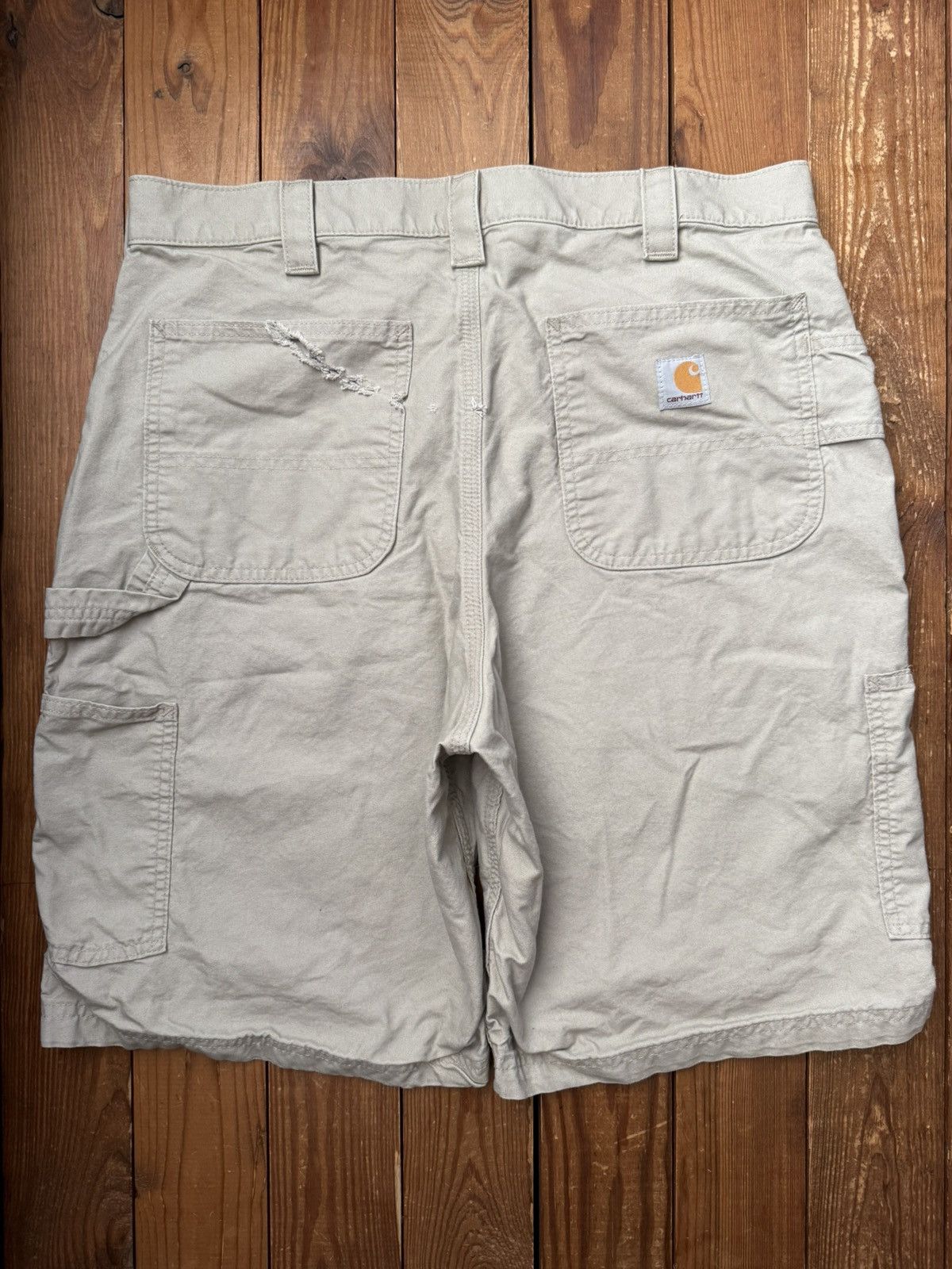 Carhartt Vintage Carhartt Tan Carpenter Shorts Size US 34 / EU 50 - 1 Thumbnail