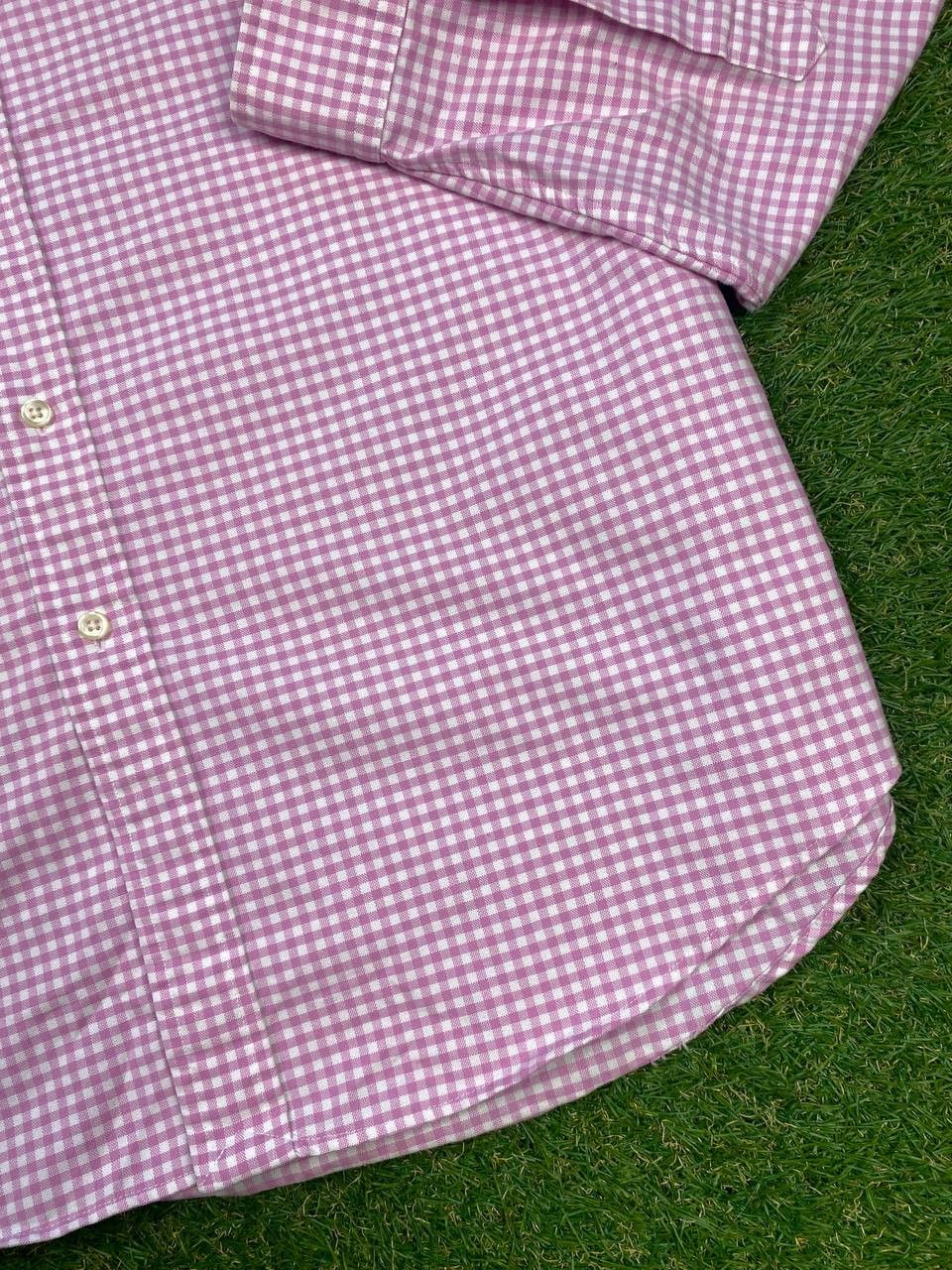 Polo Ralph Lauren × Ralph Lauren × Vintage Polo Ralph Lauren Pink Check Classic Button Up Shirt Size US L / EU 52-54 / 3 - 7 Thumbnail