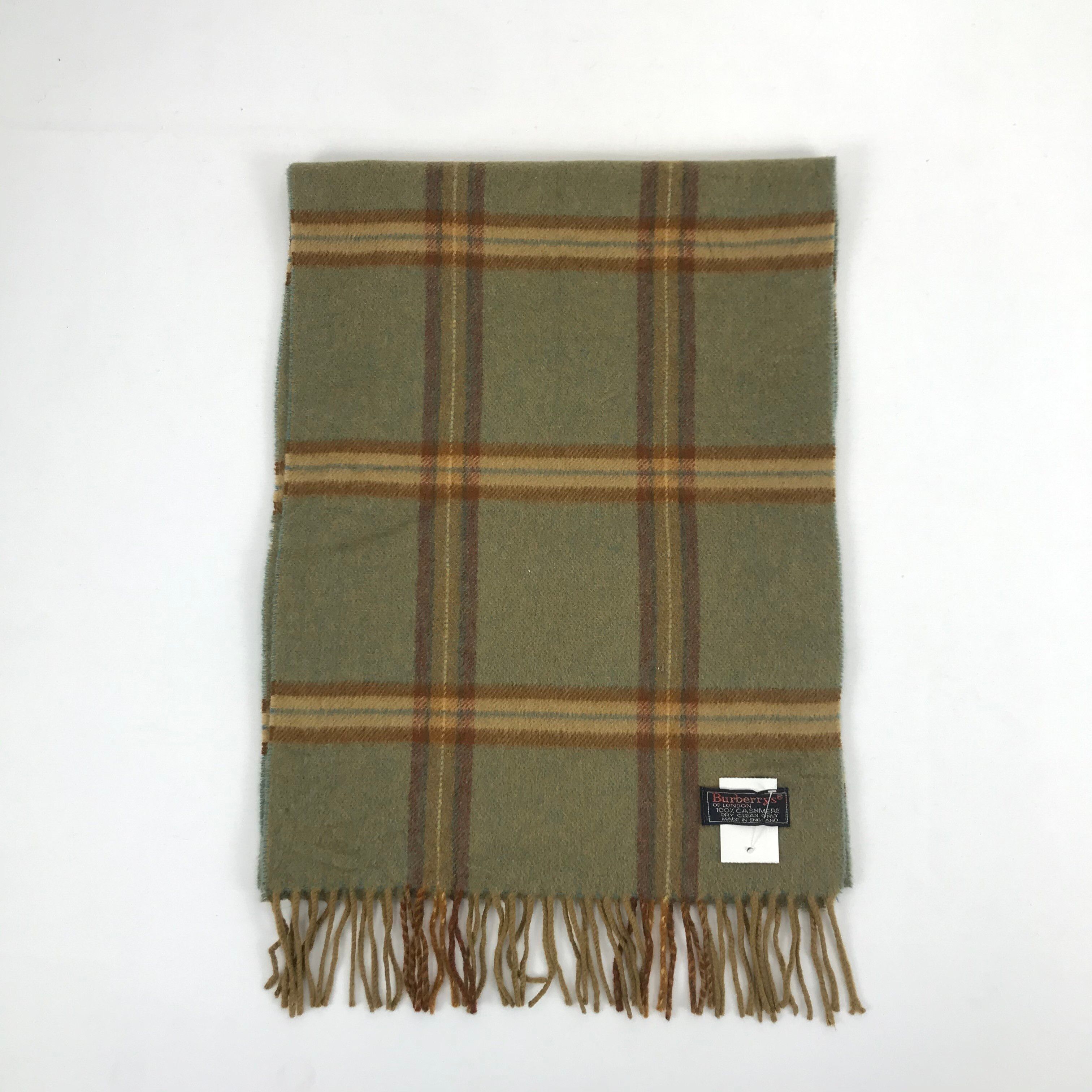 Vintage Vintage Burberry Scarf Muffler Cashmere Scarves Size ONE SIZE - 2 Preview