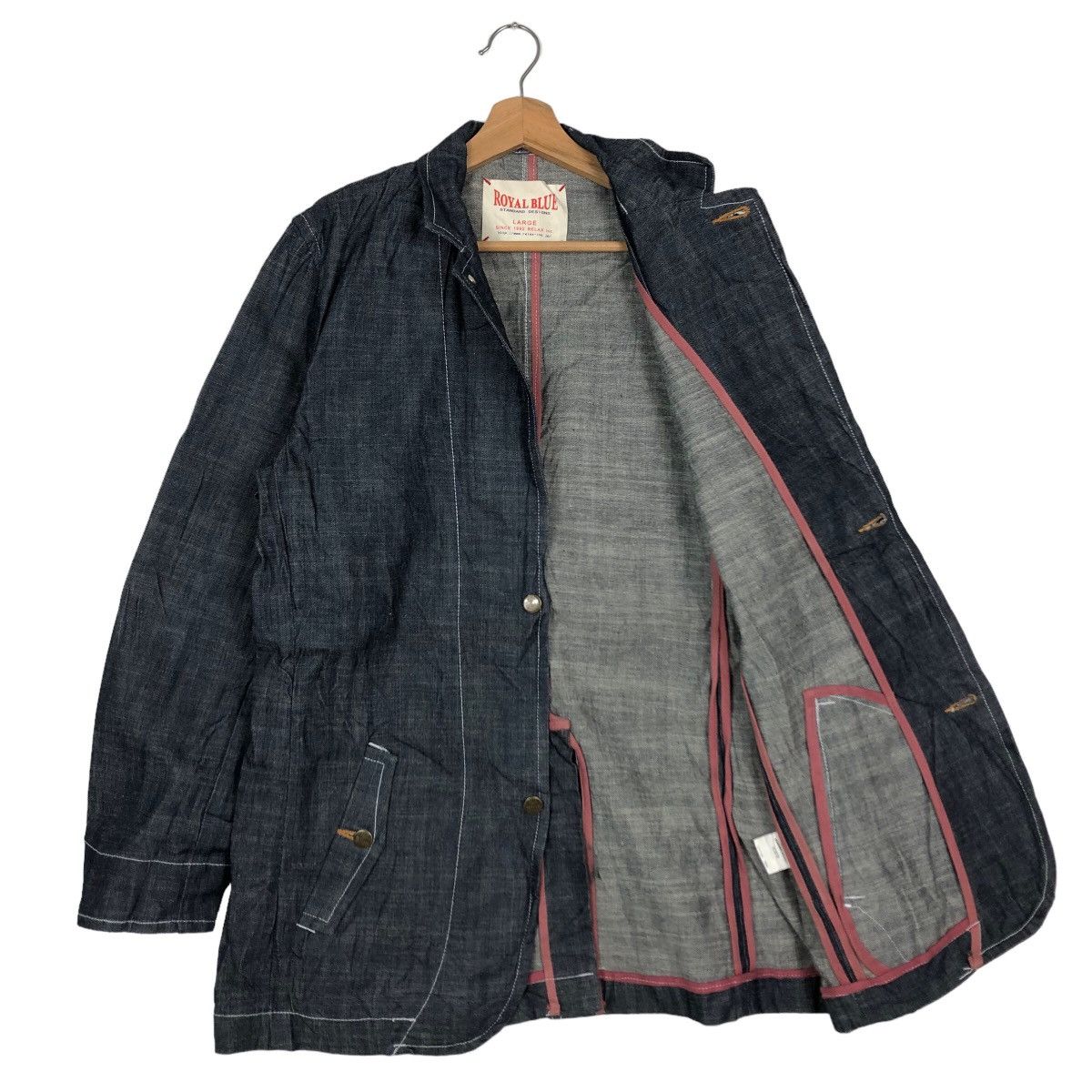 Japanese Brand 🔥80’s Royal Blue Toyo Enterprise Denim Work Jacket Size US L / EU 52-54 / 3 - 9 Thumbnail