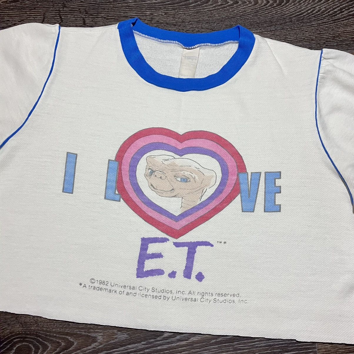 Cartoon Network 80s The Extra-Terrestrial Movie (1982) Crop Top Y2K T-shirt Size L / US 10 / IT 46 - 2 Thumbnail