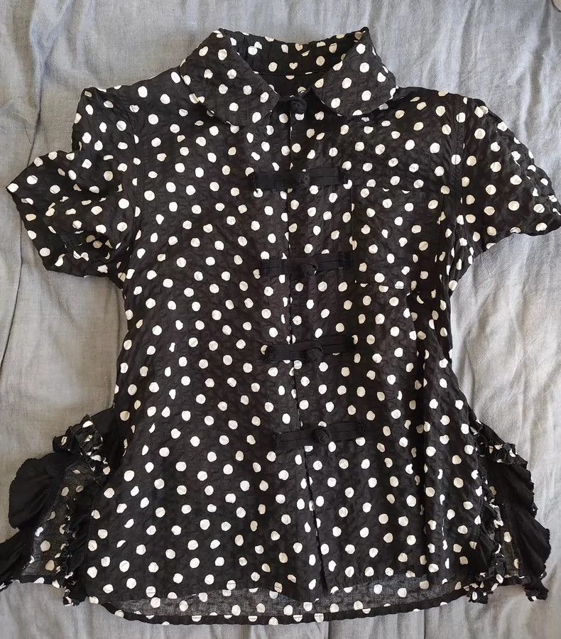 Comme des Garcons Comme Des Garcons Polka dot doll collar shirt 2503-Nextarro Size S / US 4 / IT 40 - 1 Thumbnail