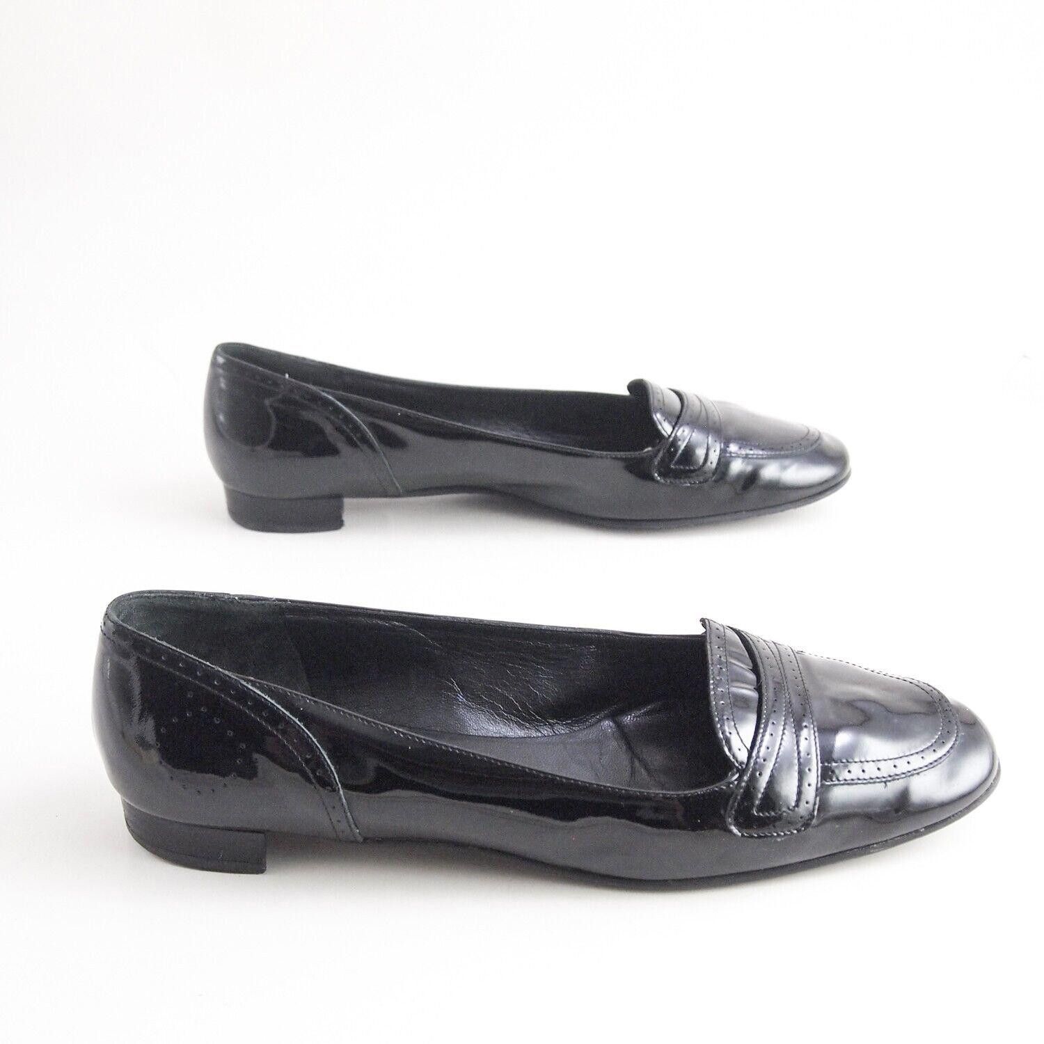 Salvatore Ferragamo Ferragamo Penny Loafer Black Polished Leather EU 39 US 8.5 C Size US 8.5 / IT 38.5 - 6 Thumbnail
