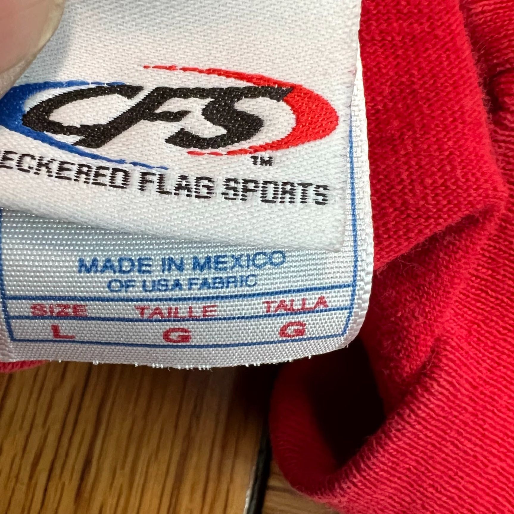 NASCAR VINTAGE NASCAR All American Racing T Shirt Mens Size L Red Checkered Flag Tag VTG Size US L / EU 52-54 / 3 - 4 Thumbnail
