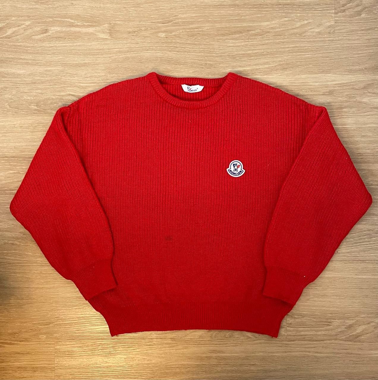 image of Moncler Vintage Knitwear Very Rare in Red, Men's (Size Medium)