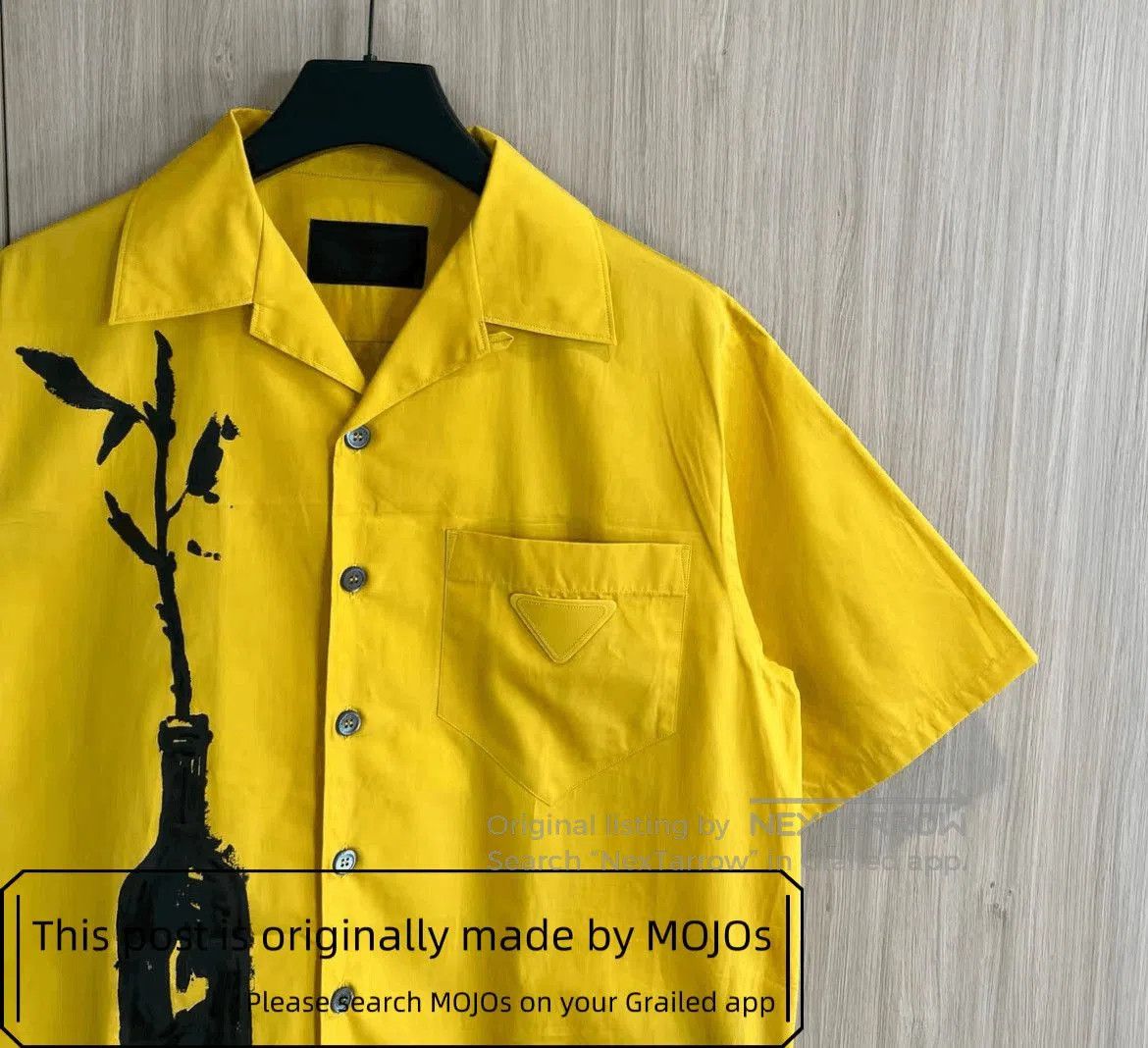 Prada Prada Plant in Bottle Yellow Shirt mojos. Size US M / EU 48-50 / 2 - 3 Thumbnail