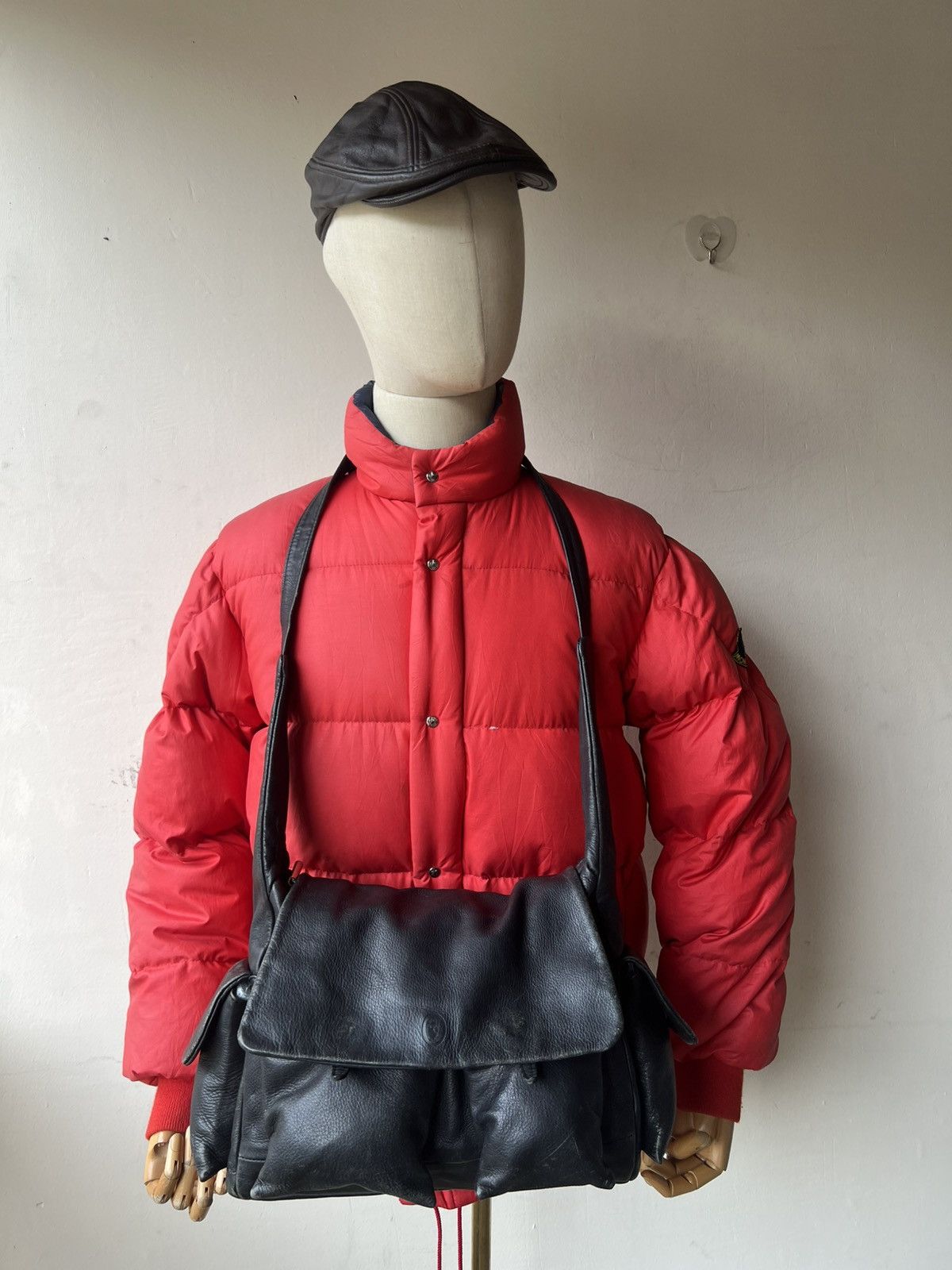 Leather Vintage ROSSI Florence Italy Faded Patina Cargo Sling Bag Size ONE SIZE - 6 Thumbnail