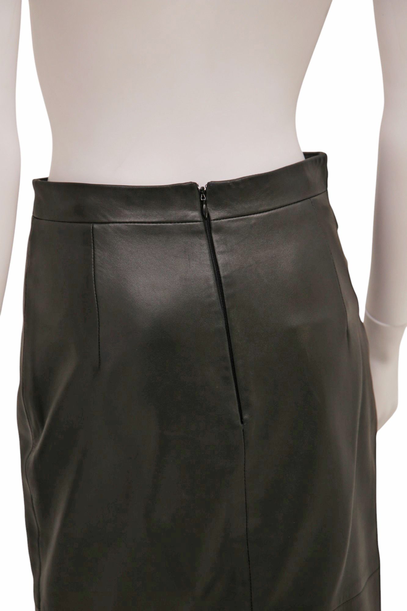 Ruffo Research × Veronique Branquinho S/S 1999 Leather Midi Skirt Size 28" / US 6 / IT 42 - 6 Thumbnail