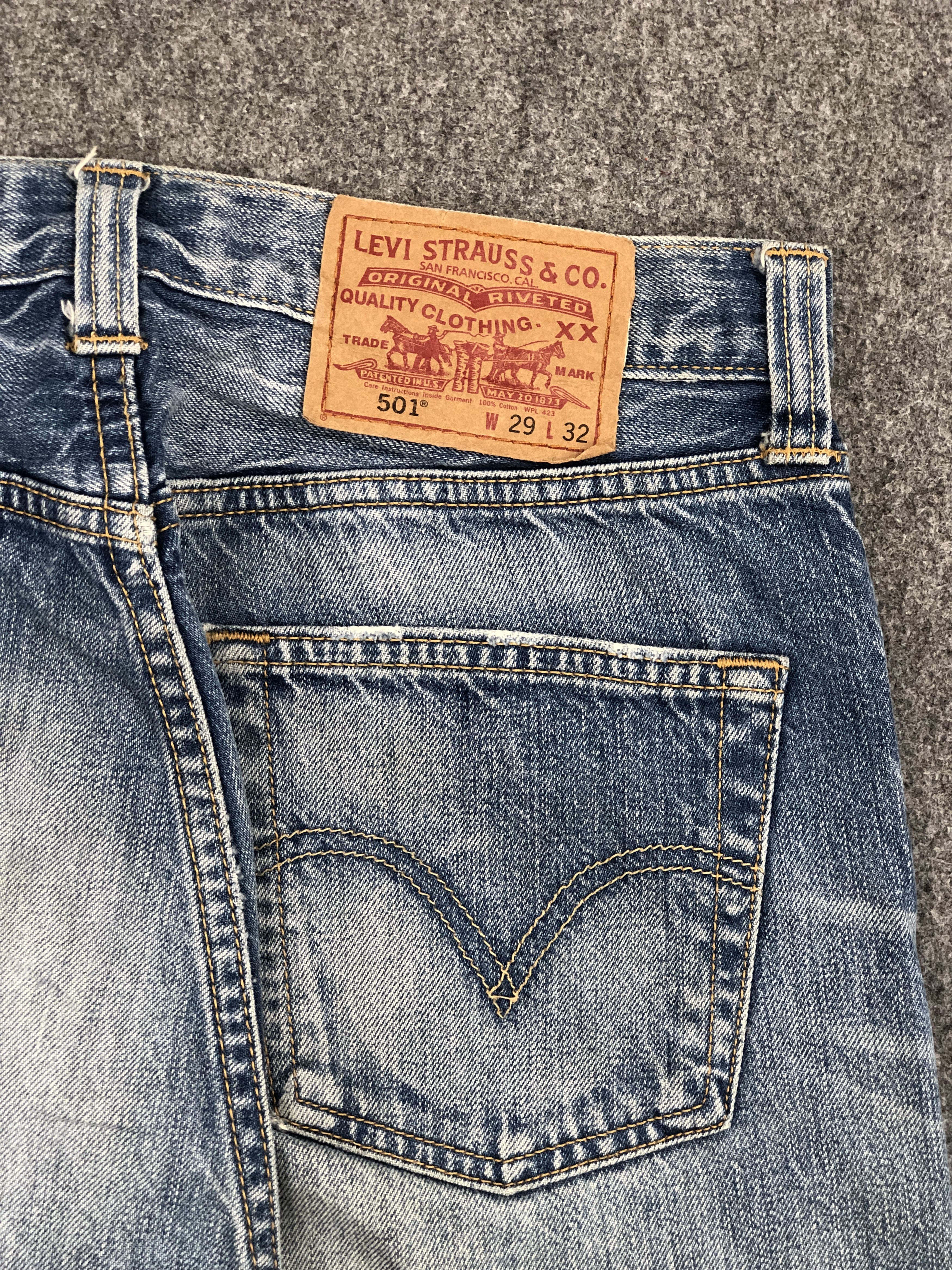 Levi's Stone Washed Vintage Levis 501 Jeans DP2312 Size US 29 - 5 Thumbnail