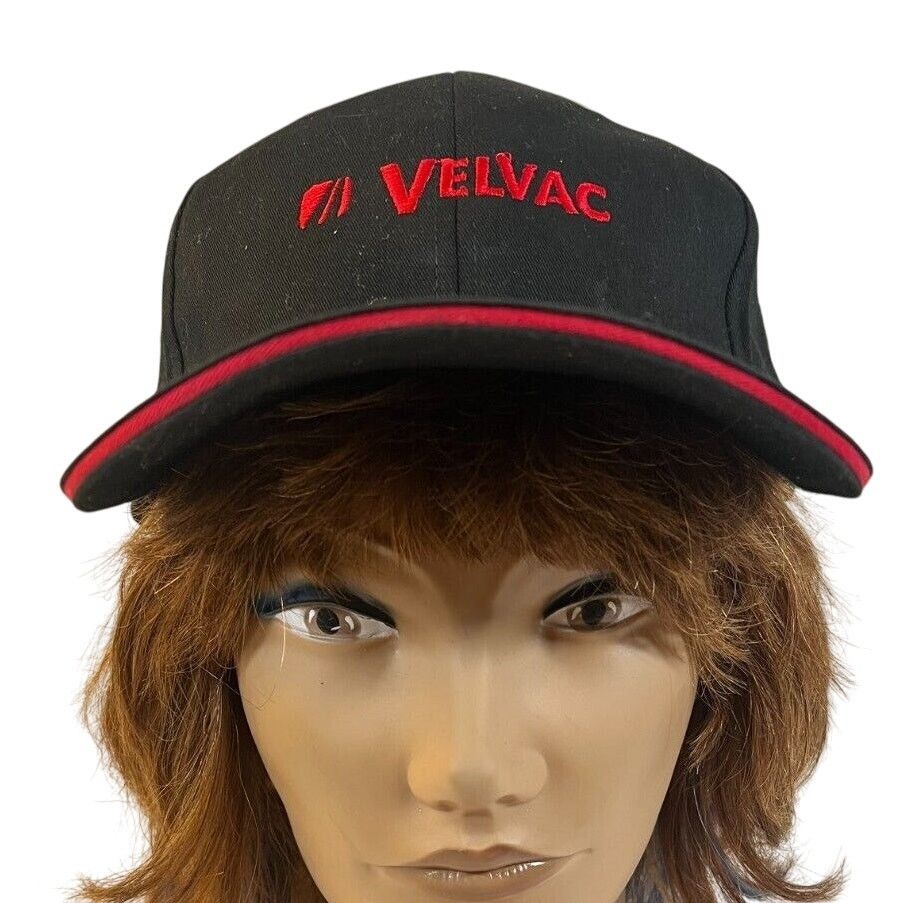 Vintage Vintage Rare Velvac Baseball Hat Dad Hat Strapback Black Red Size ONE SIZE - 1 Thumbnail