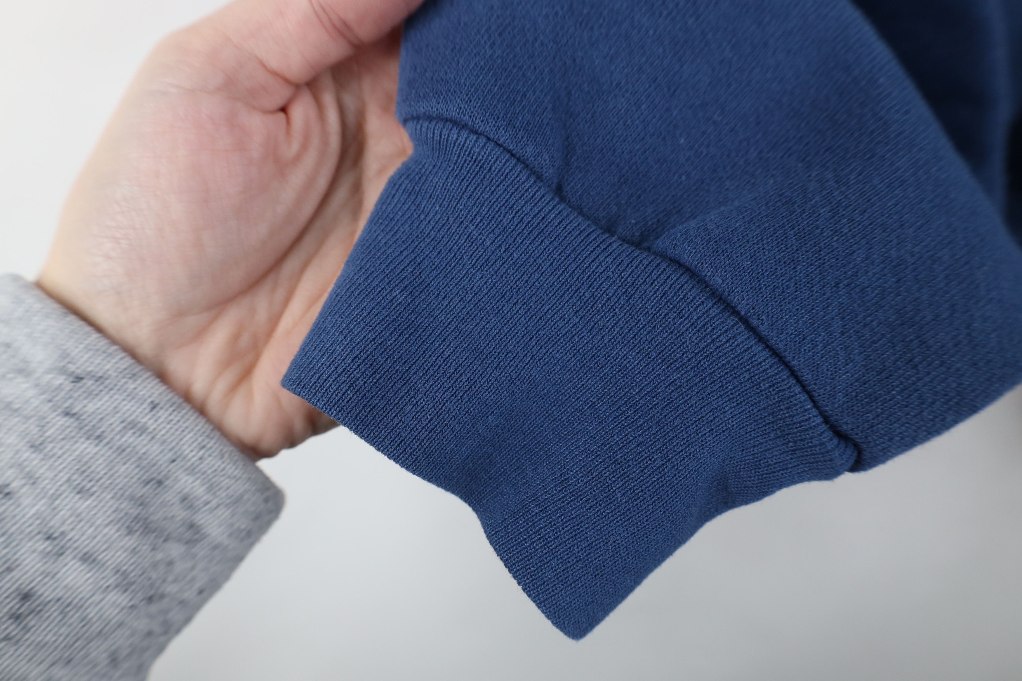 Vintage Vintage 90s Streetwear Blank Boxy Fit Hoodie Sweatshirt Blue Size L / US 10 / IT 46 - 9 Thumbnail