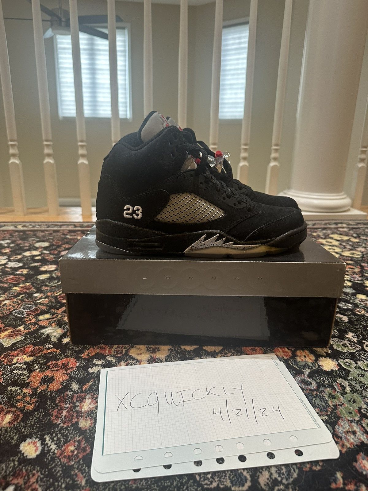 Jordan Brand 2011 Jordan 5 Black Metallic Size US 9 / EU 42 - 1 Thumbnail