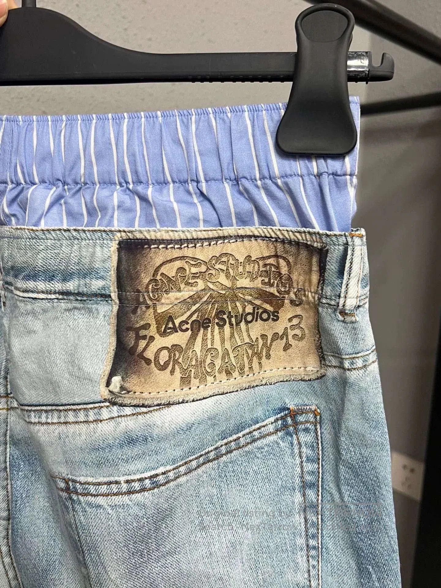 Acne Studios acne studios faux layered denim pants. Size US 34 / EU 50 - 4 Thumbnail