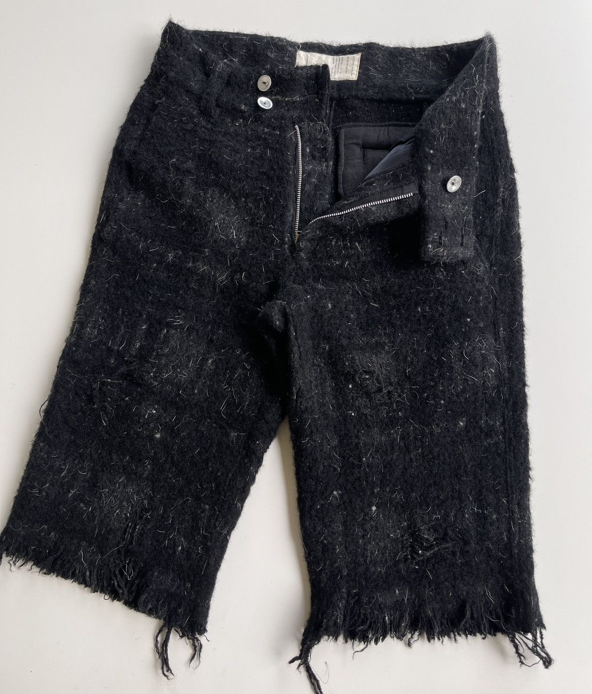 Nozomi Ishiguro Nozomi Ishiguro Distressed Mohair Short Pants Size US 29 - 3 Thumbnail