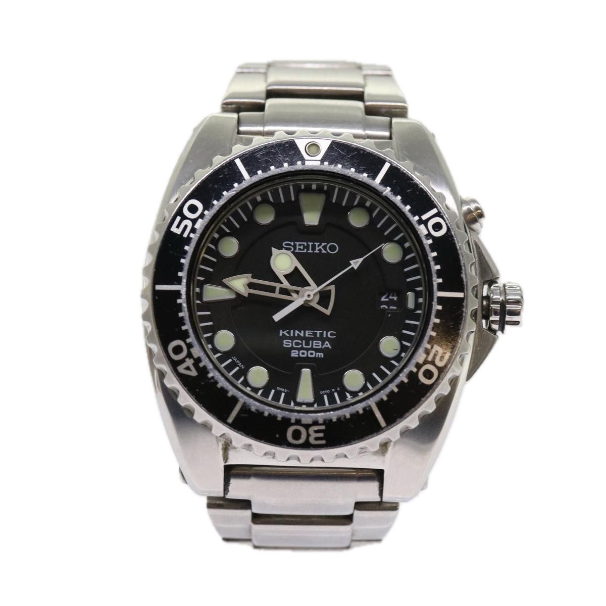 image of Seiko Divers Kinetic Watches Metal Silver Auth Am5567, Women's