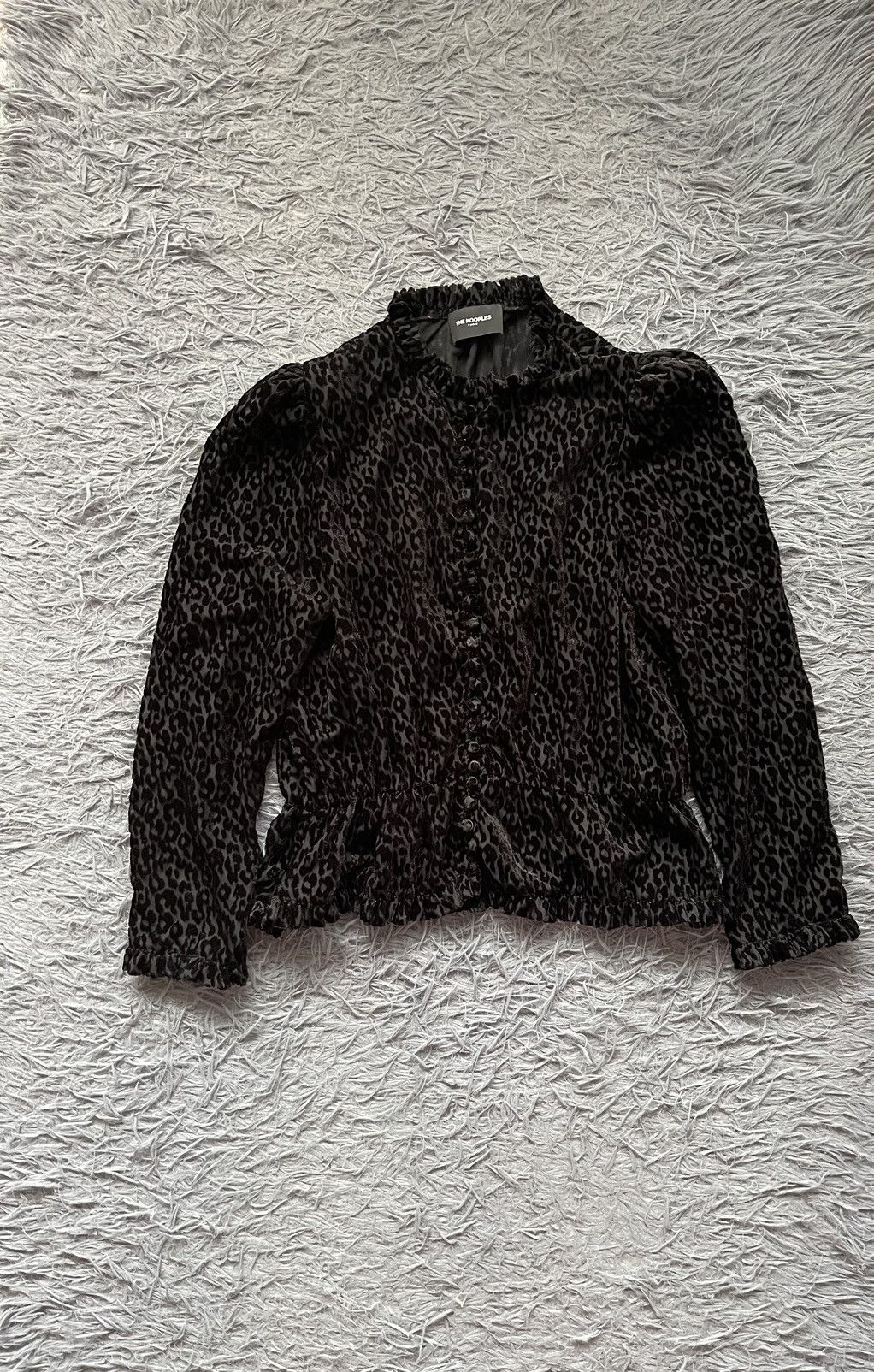 The Kooples avant garde leopard pattern blouse shirt