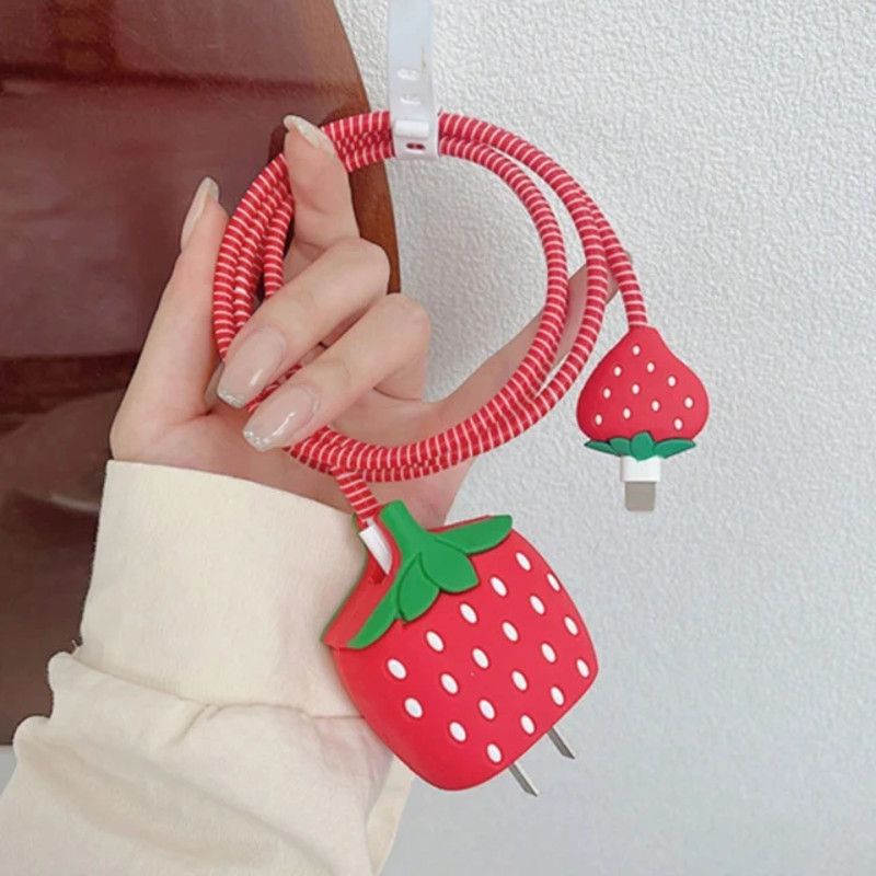 Other Strawberry iPhone Charger Cover Cable Protectors Size ONE SIZE - 1 Thumbnail