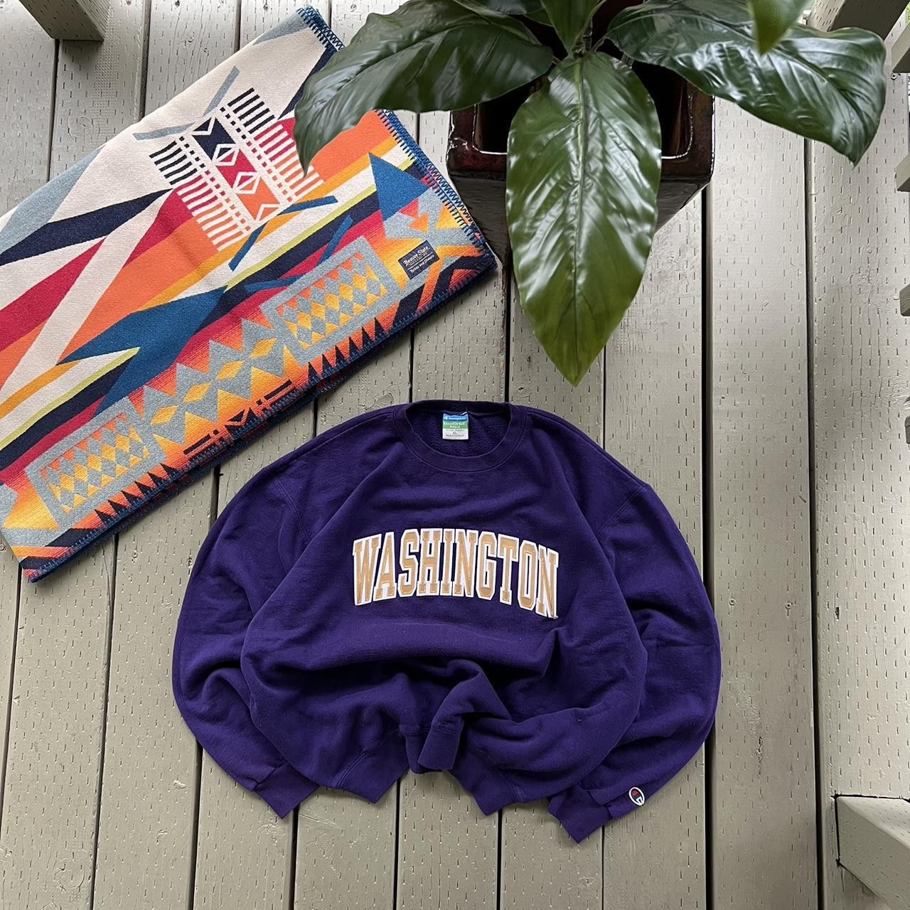 Champion × Vintage Vintage 90s Washington Huskies University Sweatshirt Size US XL / EU 56 / 4 - 1 Thumbnail