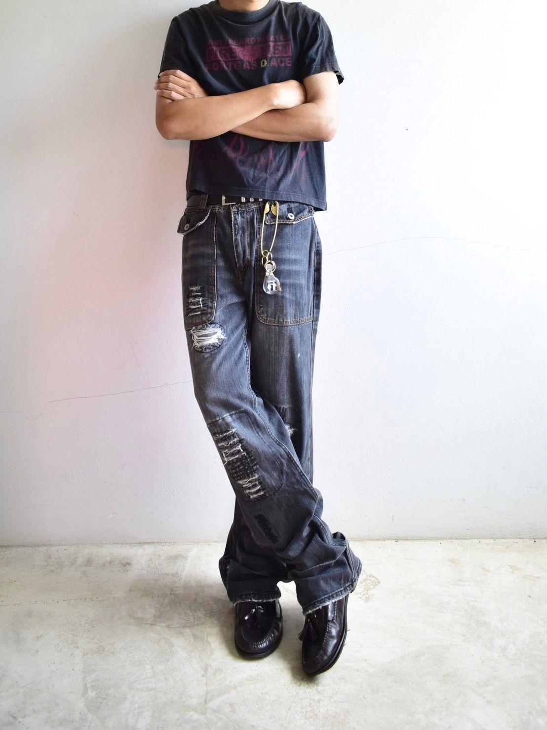 Japanese Brand Vintage Freebeat Diag Flared Pants Size US 33 - 10 Thumbnail
