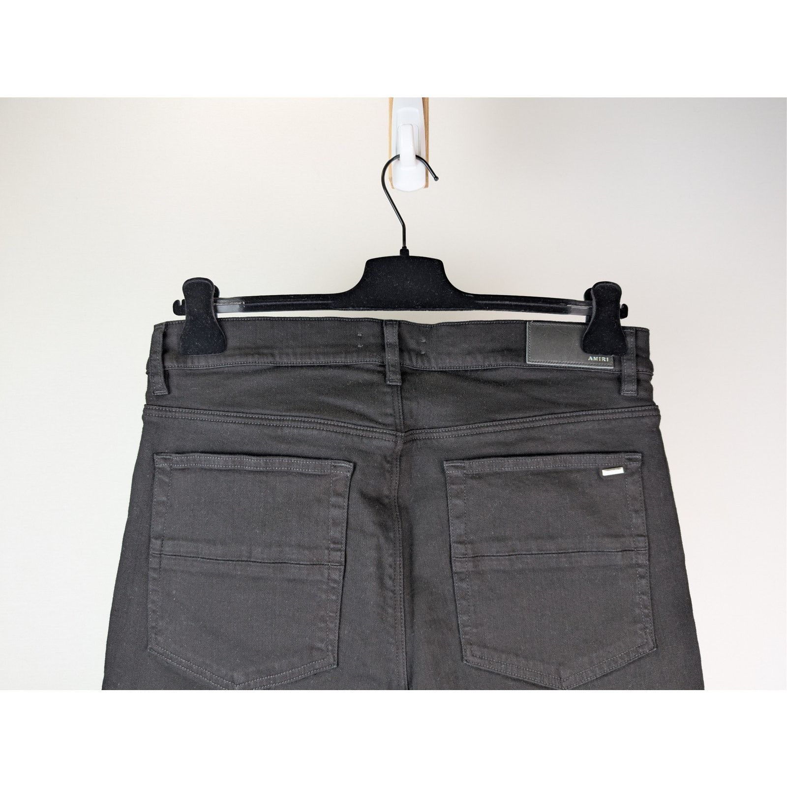 Amiri o1rshd1 MA Swirl Crystal Skinny Denim Jeans in Black Size US 34 / EU 50 - 13 Thumbnail