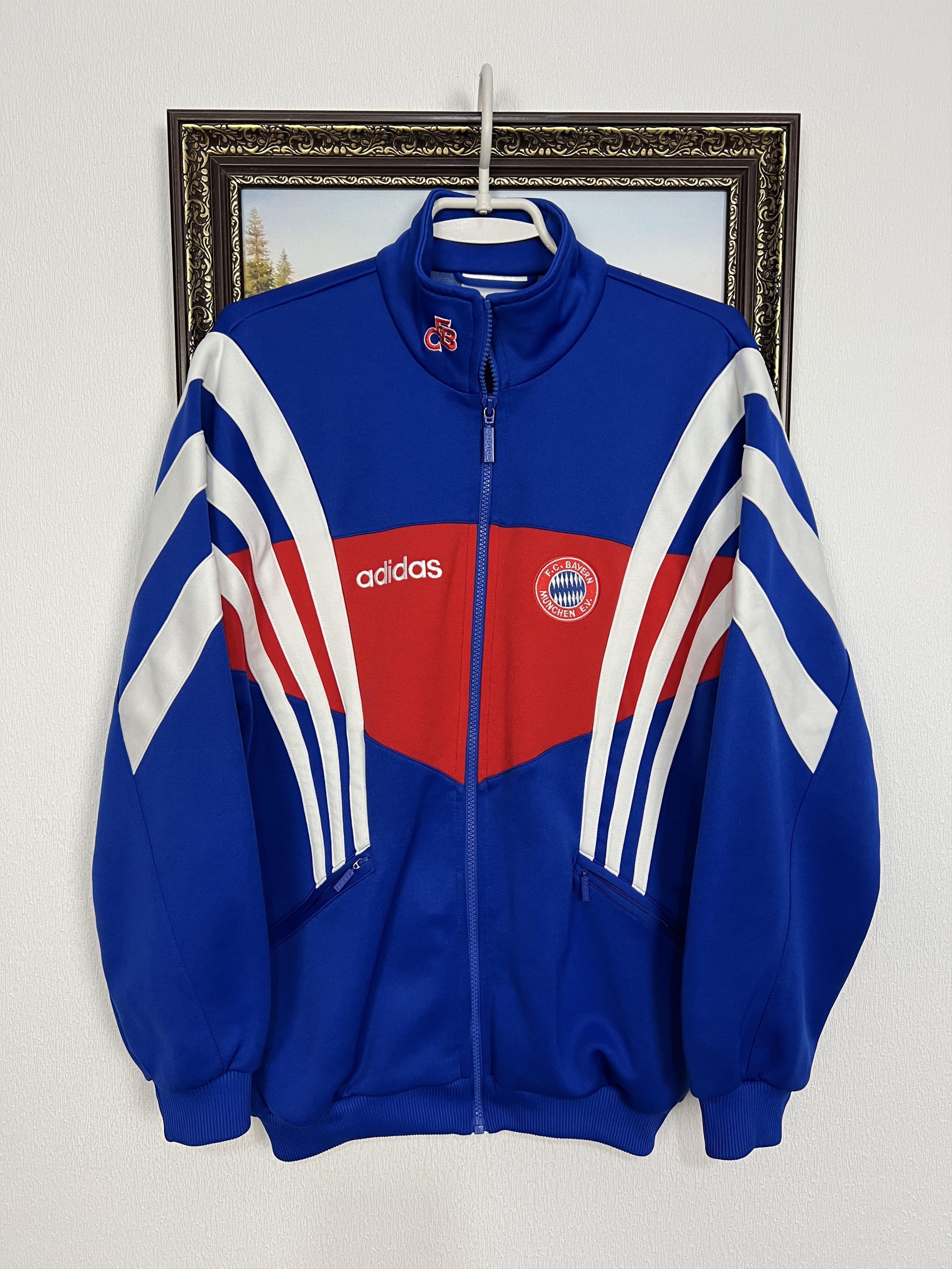 Adidas Vintage 90s Bayern Munich Football Jacket Soccer Track Top Size US S / EU 44-46 / 1 - 1 Thumbnail