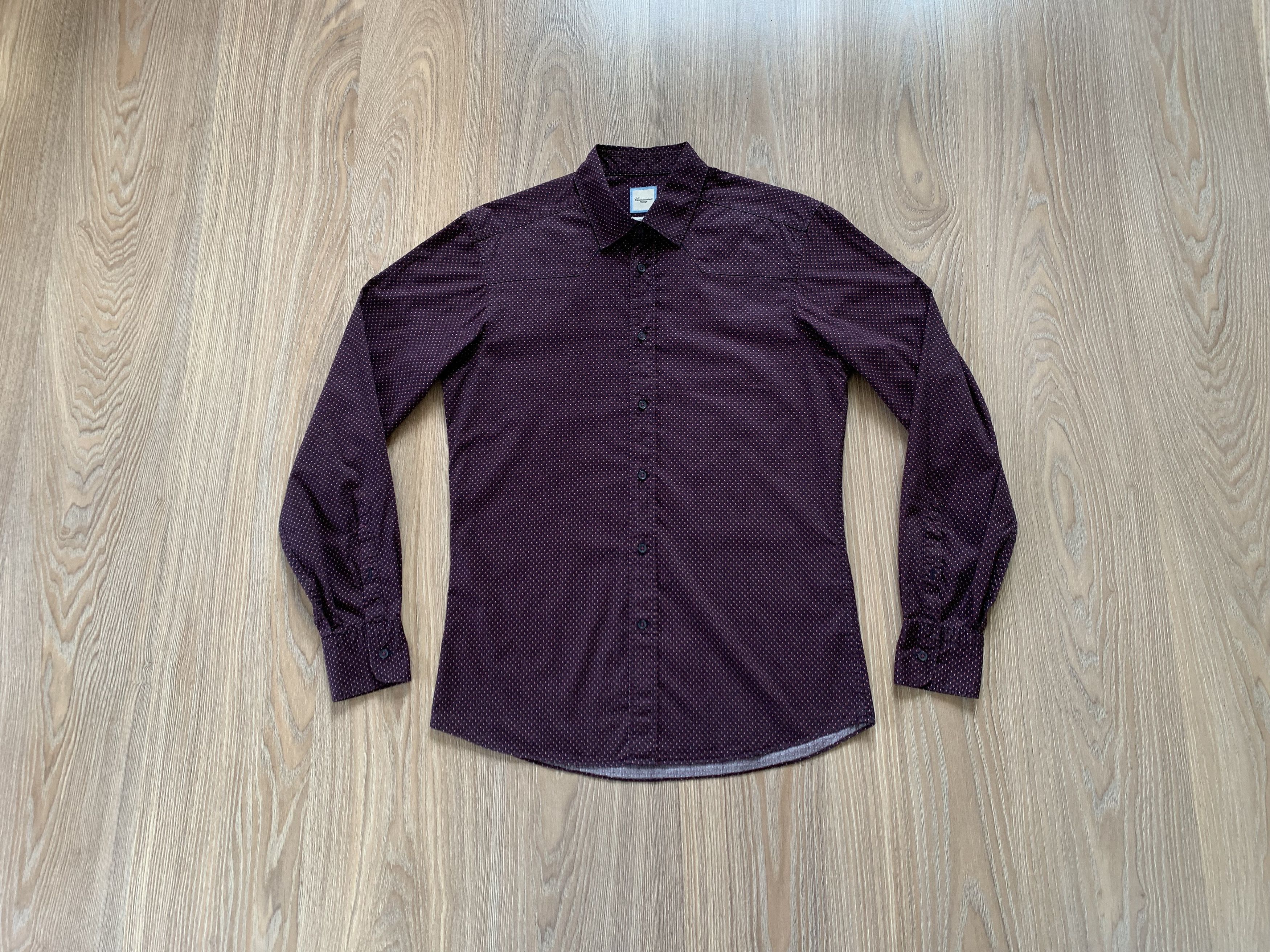 Other Camicissima Trendy Mens Burgundy Long Sleeve Shirt Size US S / EU 44-46 / 1 - 1 Thumbnail