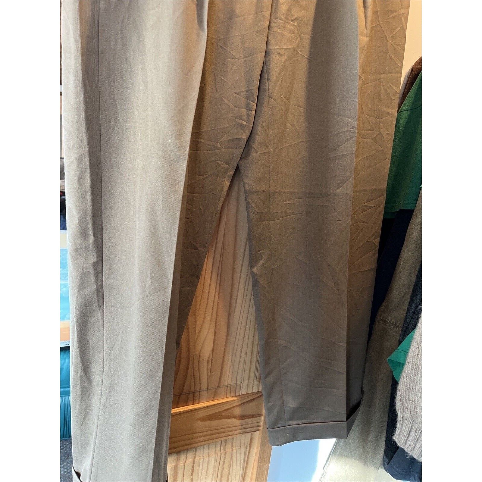 Ralph Lauren Ralph Lauren Mens 40x29 Brown Flat Straight Wool Dress Pants Size US 40 / EU 56 - 4 Thumbnail