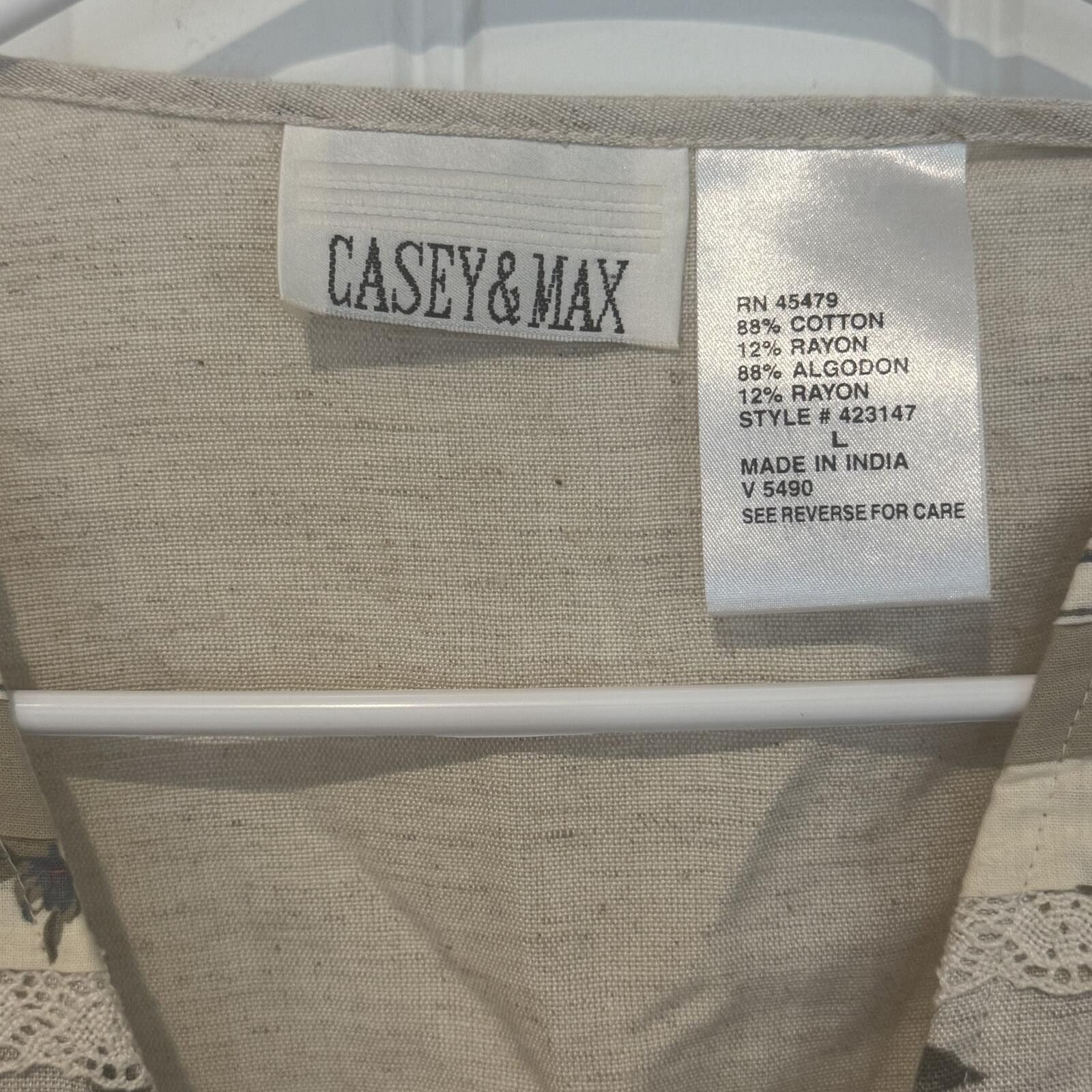 Other CASEY & MAX Women's Floral, Lace and Striped Vest Size L Size L / US 10 / IT 46 - 3 Thumbnail