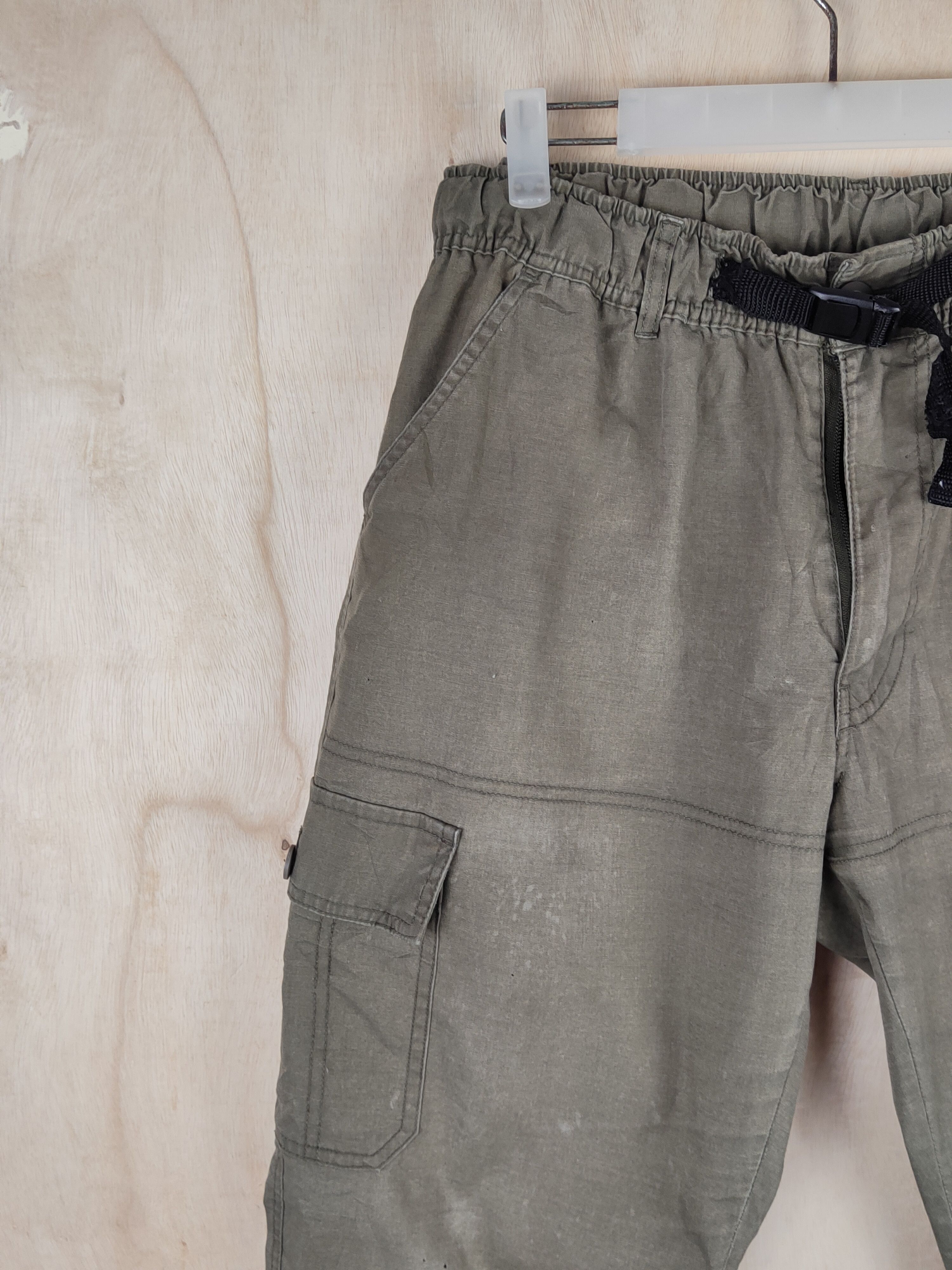 Japanese Brand O.R.G Olive Faded Multipocket Tactical Cargo Pants #S2453 Size US 31 - 4 Thumbnail