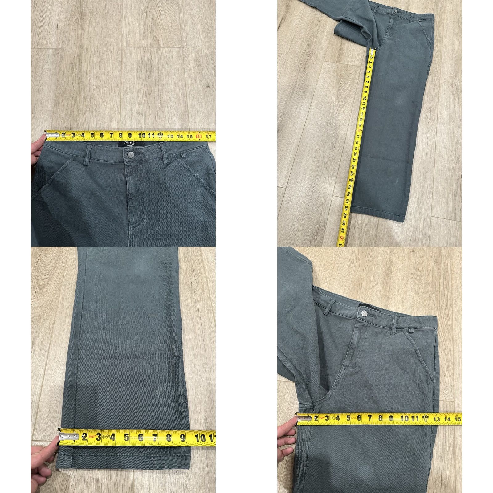 Vintage Former Dave Pants Mens 33 Green Embroidered Relaxed Wide-Leg Skater Pants Size US 33 - 8 Thumbnail