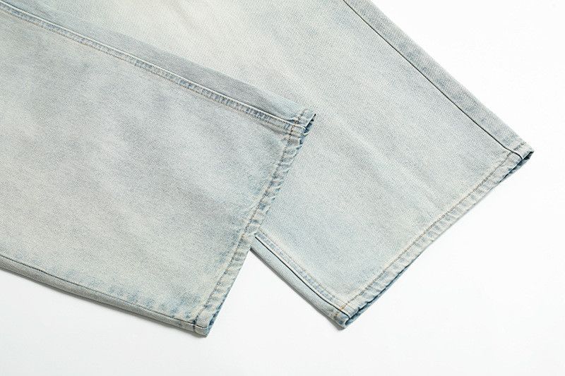 Jean American street washed distressed wide-leg scimitar jeans Size US 32 / EU 48 - 6 Thumbnail