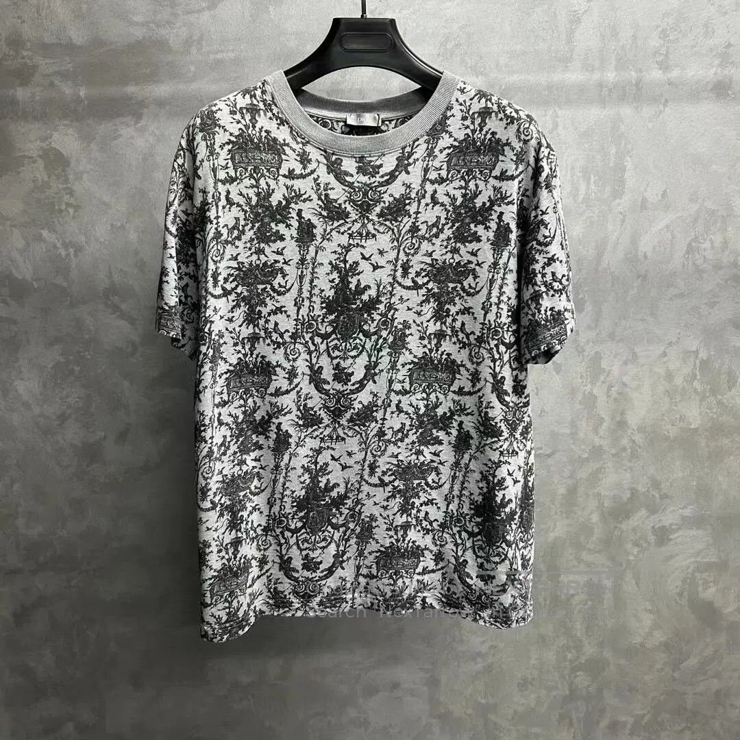 Dior Dior Floral printed pattern logo short-sleeve shirt| Size M / US 6-8 / IT 42-44 - 1 Thumbnail