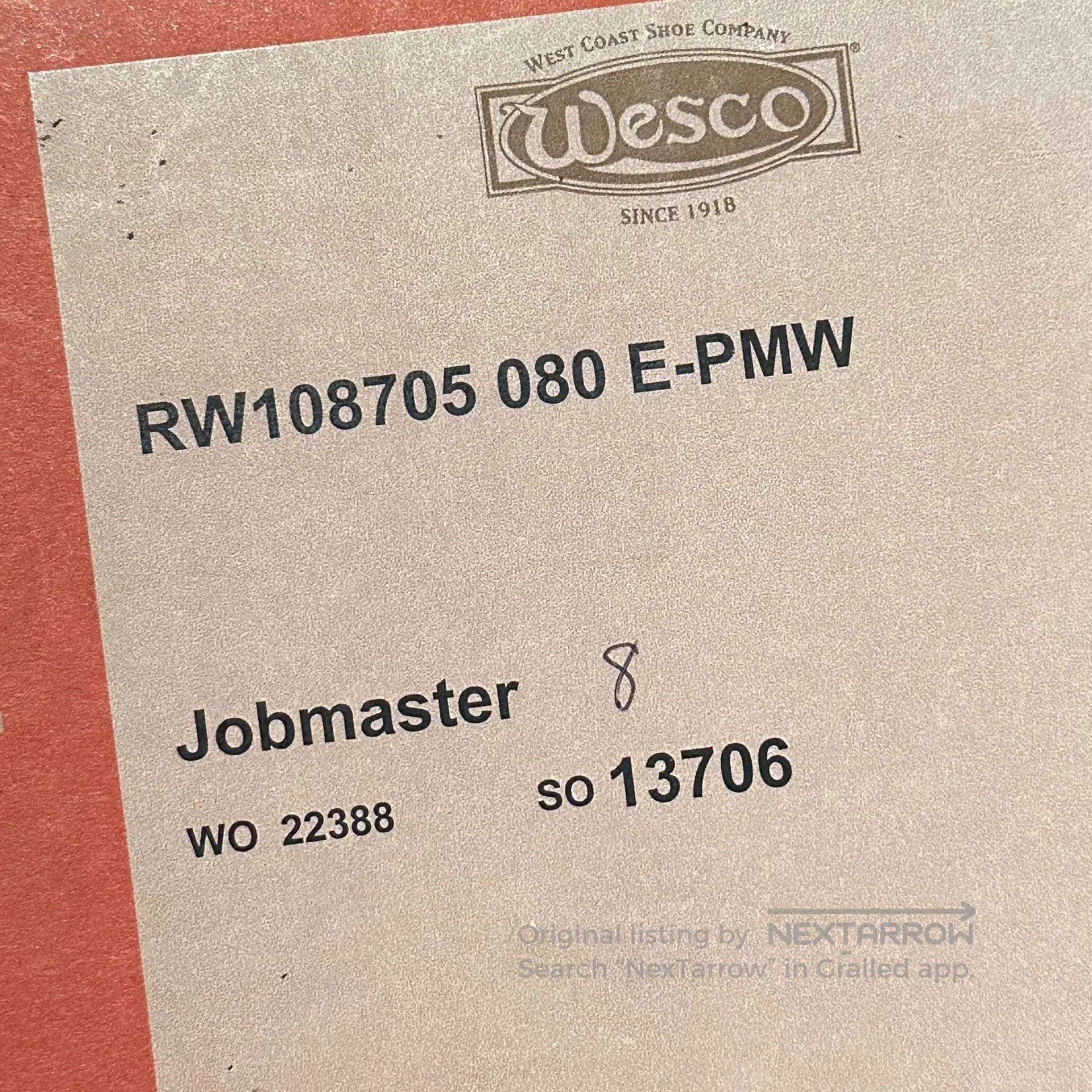 WESCO Wesco Jobmaster 8e Red Dog. Size US 8 / EU 41 - 8 Thumbnail