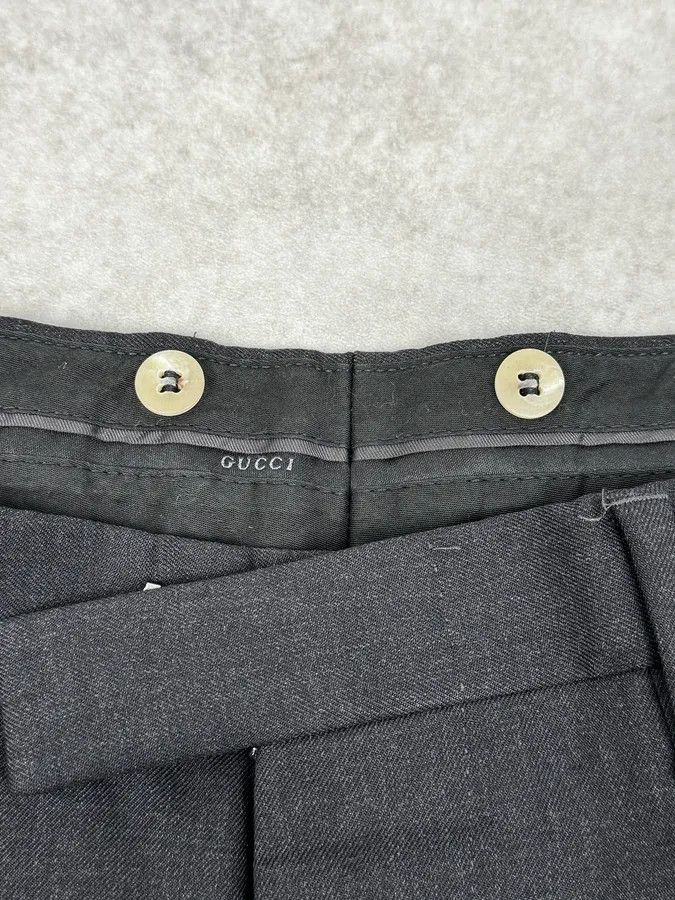 Gucci 2000s Gucci Black Classy Tailored Blazer & Pants Size 44R - 16 Thumbnail