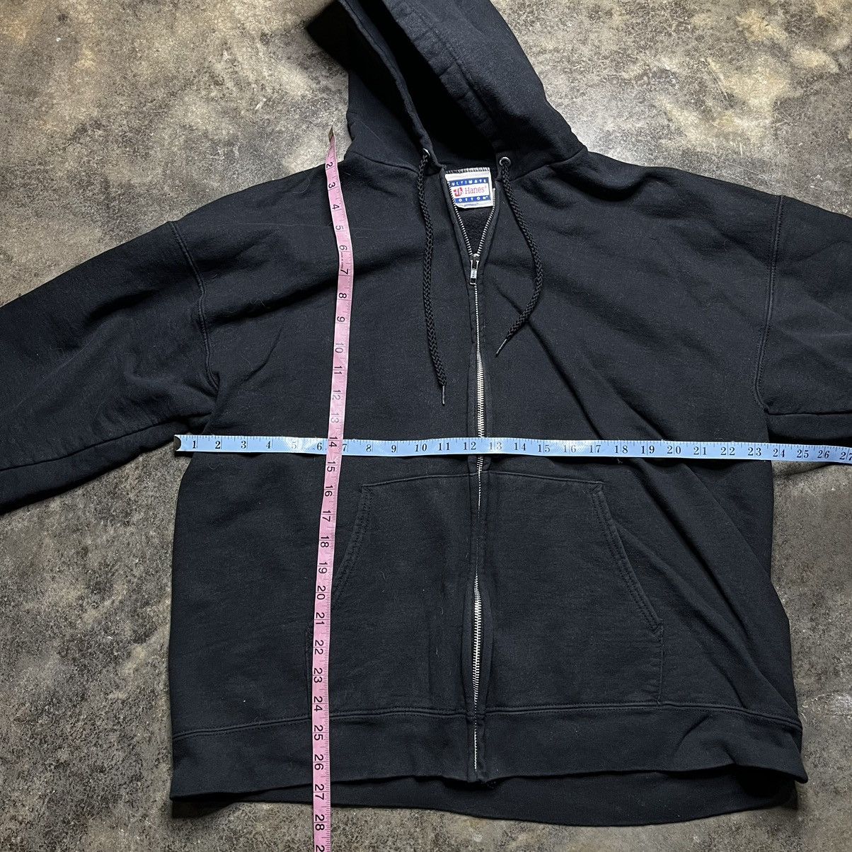 Vintage Vintage Thrashed Blank Zip Up Hoodie 90s Baggy Size US XL / EU 56 / 4 - 5 Thumbnail