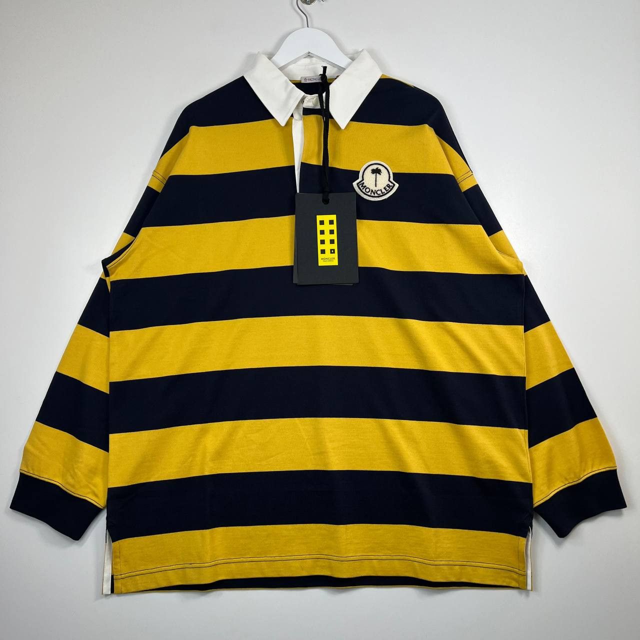 Moncler Moncler x Palm Angels Striped Rugby Polo Shirt Mens L Size US L / EU 52-54 / 3 - 1 Thumbnail