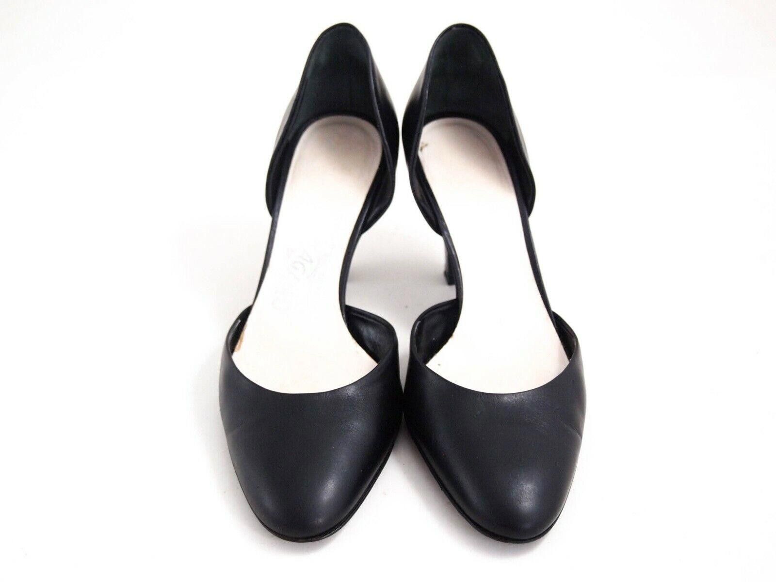 Salvatore Ferragamo Ferragamo High Heel Pumps Black Leather Womens US 7.5 EU 38 Size US 7.5 / IT 37.5 - 3 Thumbnail