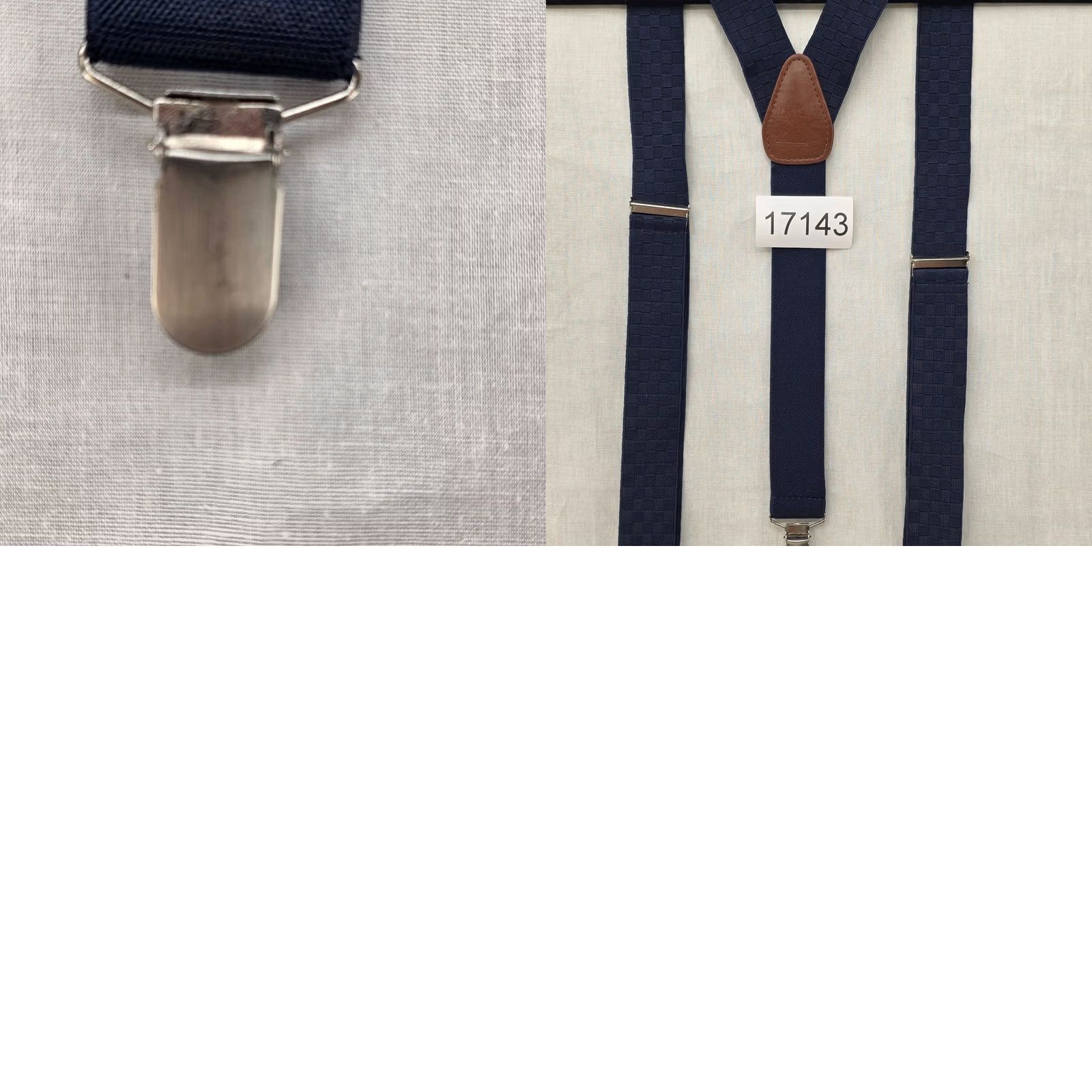Vintage Gillmons Suspenders Adjustable Y Back w/Leather Blue 1.25" Wide Stylish Office Mens One Size Clip Elastic Leather Blue Office Stylish Girls? Size ONE SIZE - 9 Thumbnail