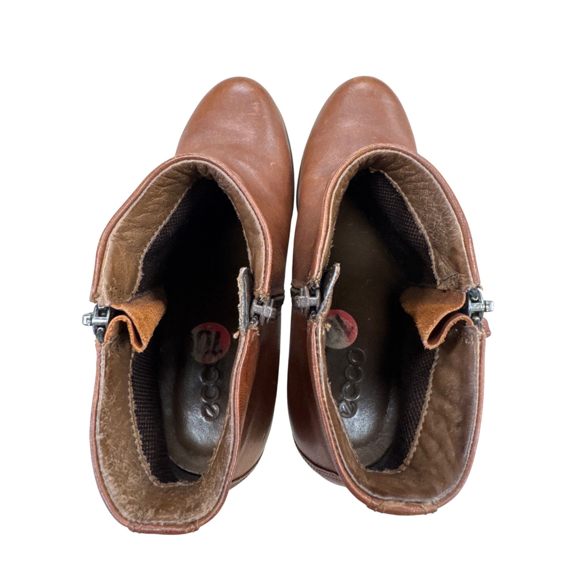 Ecco ECCO Brown Leather Ankle Boots Womens Size 10 SKU 7022 Size US 10 / IT 40 - 10 Thumbnail