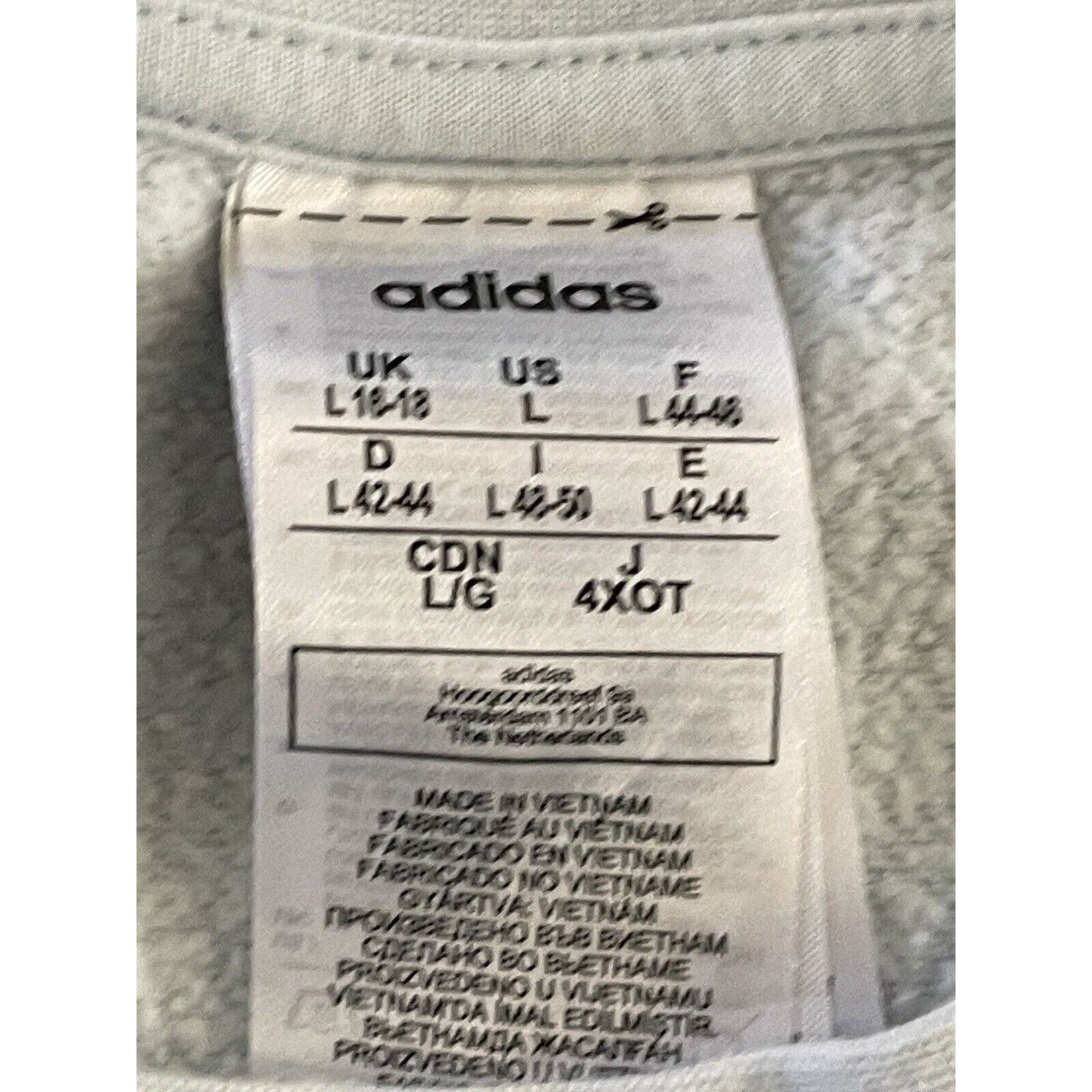 Adidas Adidas Sweatshirt Womens L Blue Spell Out Crew Neck 19x24 Size L / US 10 / IT 46 - 3 Thumbnail