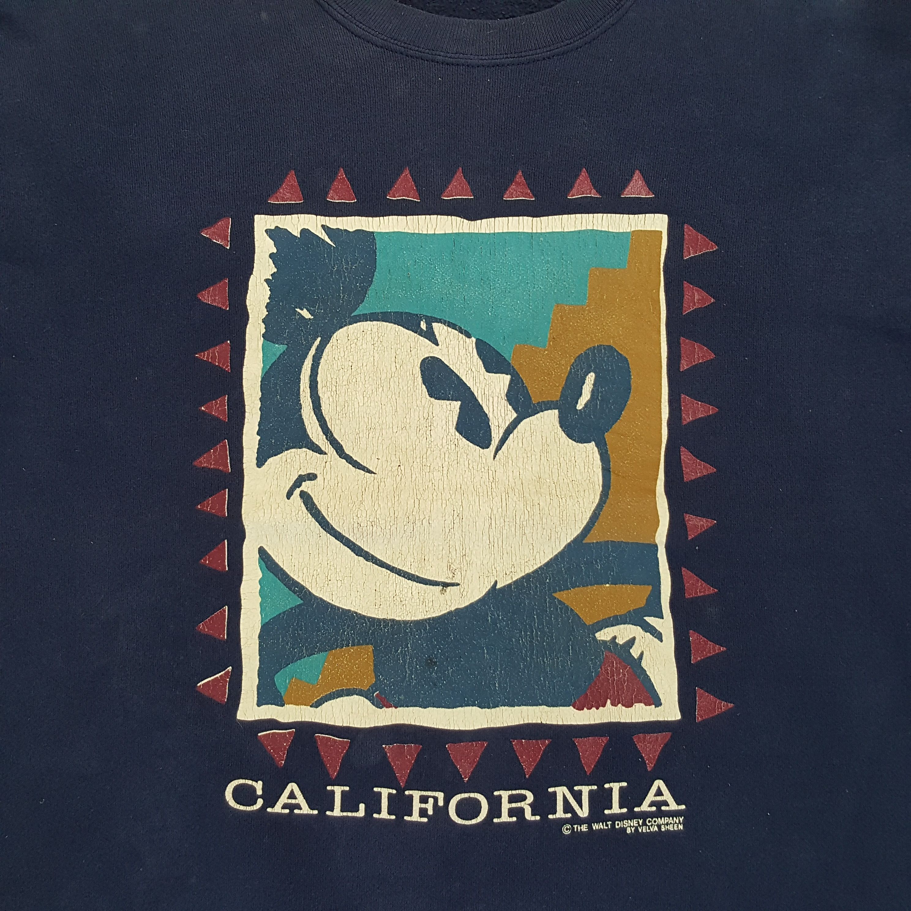 Mickey Mouse × Velva Sheen × Vintage Mickey Mouse California Vintage Disney Sweatshirt Size US L / EU 52-54 / 3 - 2 Thumbnail