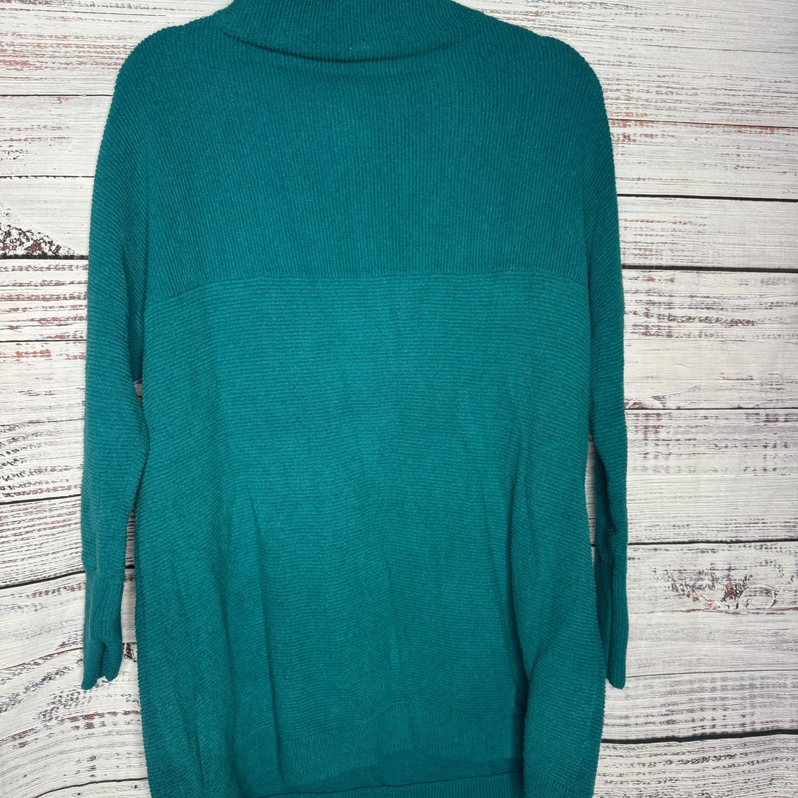 Free People Free People Ottoman Slouchy Tunic Sweater Electric Teal XS Size XS / US 0-2 / IT 36-38 - 3 Thumbnail