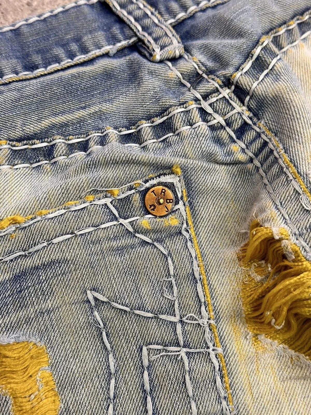 True Religion Vintage USA True Religion Japan Distressed Faded Denim Y2K Size US 31 - 15 Thumbnail
