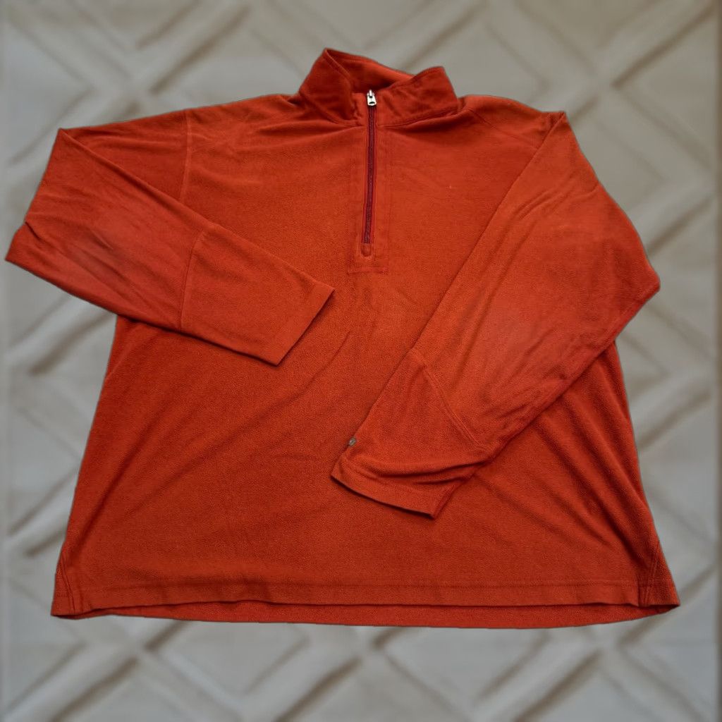 Vintage Columbia Jacket Mens Large Orange Outdoor Y2K 1/4 Zip Fleece Pullover Sweatshirt Size L / US 10 / IT 46 - 1 Thumbnail