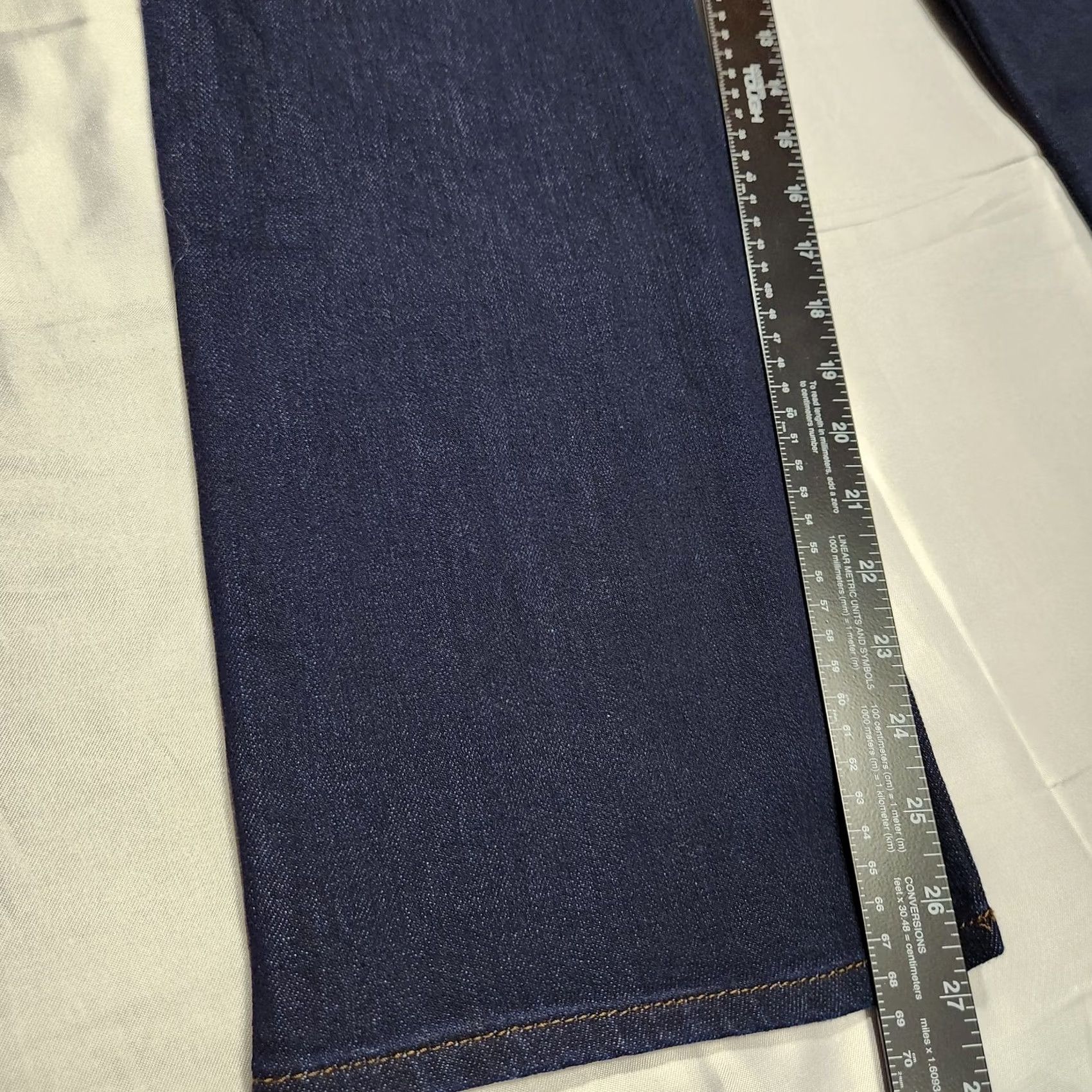 Lee Lee Jeans Women 16 Petite Straight Leg Mid Rise Dark Wash Stretch Denim Size 38" / US 16 / IT 52 - 6 Thumbnail