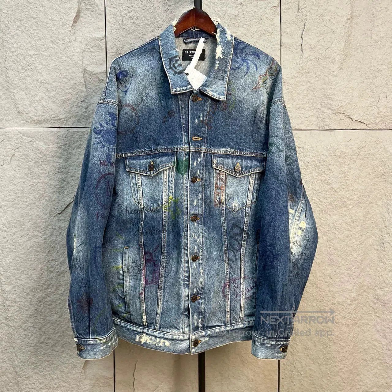 Balenciaga balenciaga graffiti print denim jacket size s. Size US M / EU 48-50 / 2 - 1 Thumbnail
