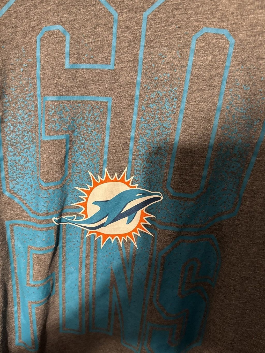 Nike Miami Dolphins Nike Go Fins T-Shirt Men's Size L Gray Size US L / EU 52-54 / 3 - 3 Thumbnail