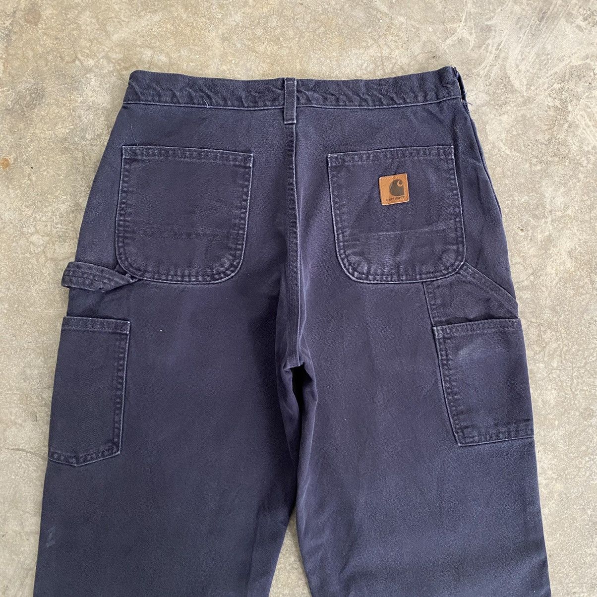 Carhartt Size 30x30.5 VTG Carhartt Midnight Blue Carpenter Work Pants Size US 30 / EU 46 - 16 Thumbnail
