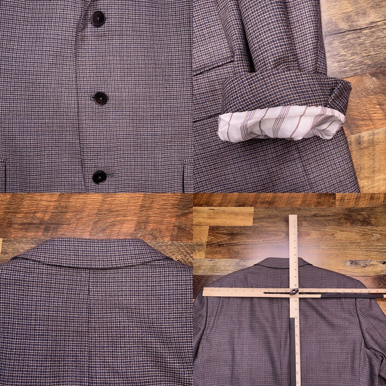 Ermenegildo Zegna Ermenegildo Zegna Trofeo Blazer 44 Gray Wool Sport Coat JACKET Single-Breasted Notch Lapel Four-Button Lining Viscose Dry Clean Only Mens Size 44R - 8 Thumbnail